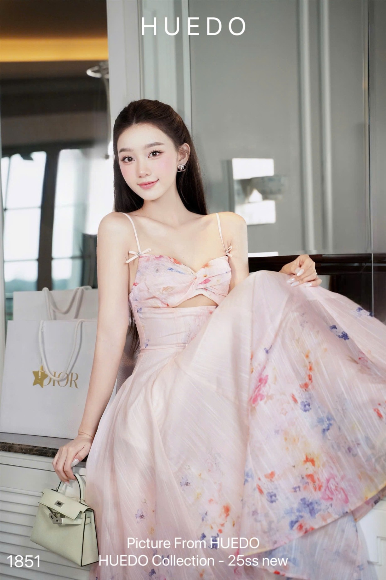 V1851 - ĐẦM HOA DÂY NƠ