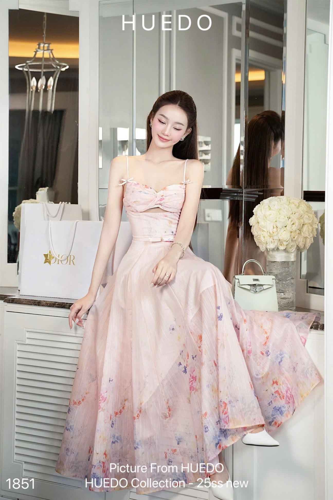 V1851 - ĐẦM HOA DÂY NƠ