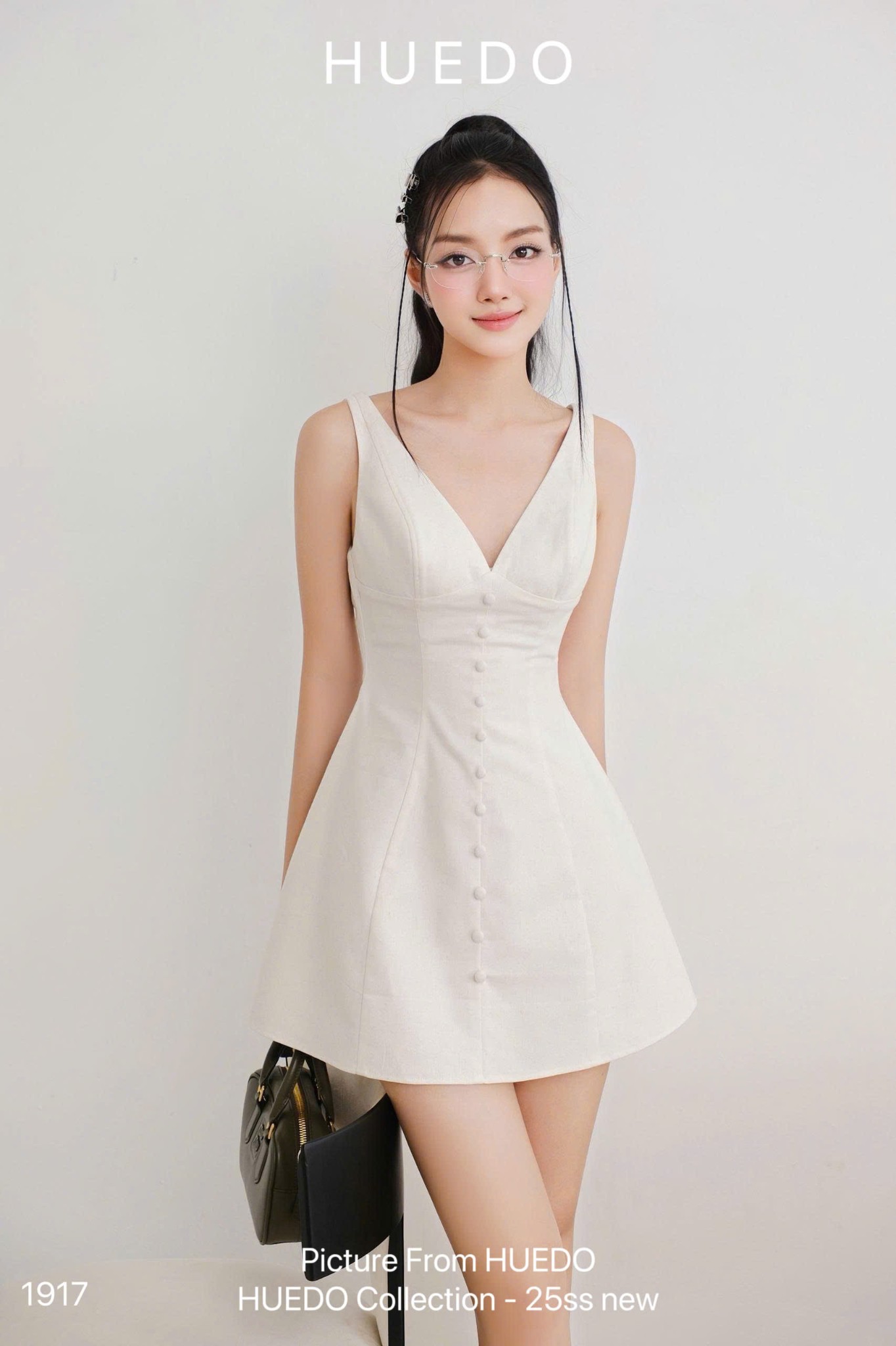 V1917 - ĐẦM TRẮNG LINEN