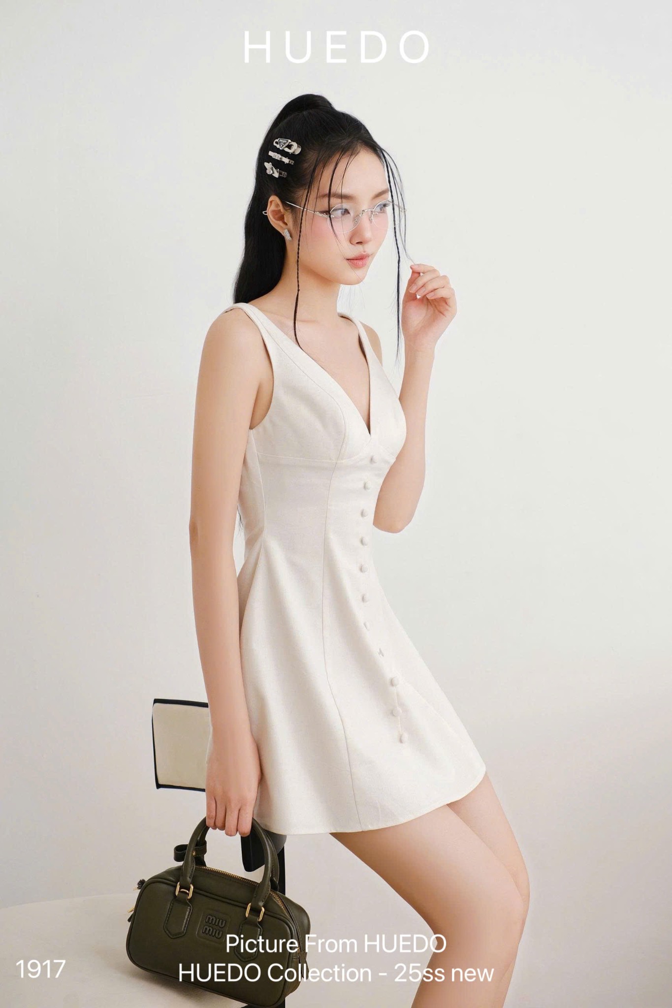 V1917 - ĐẦM TRẮNG LINEN