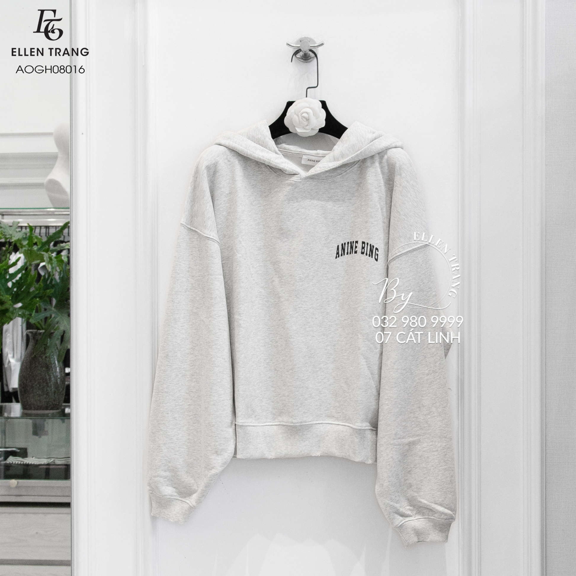 ÁO HOODIE GHI CHỮ ANINE BING