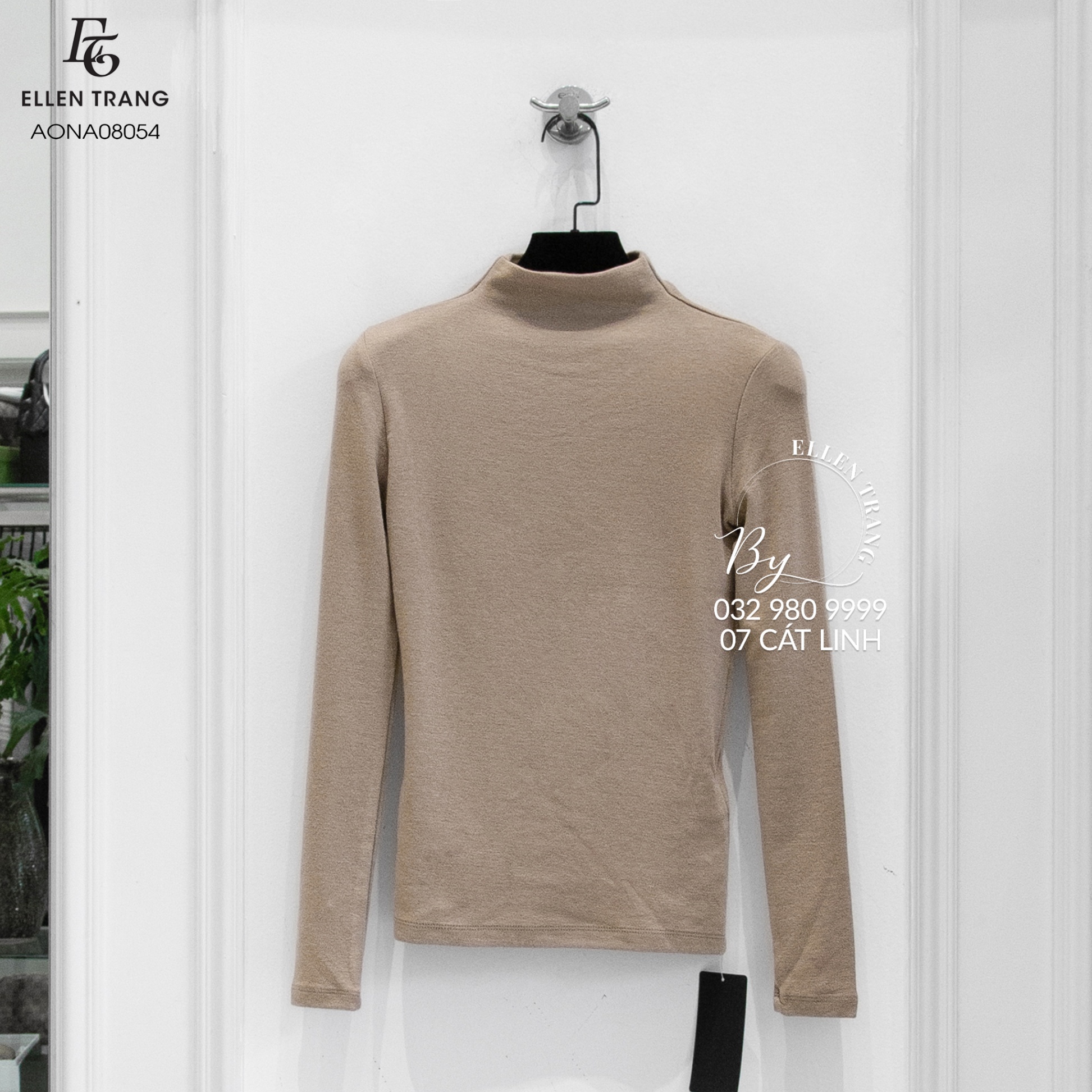ÁO GIỮ NHIỆT LÔNG CỪU NÂU NHẠT