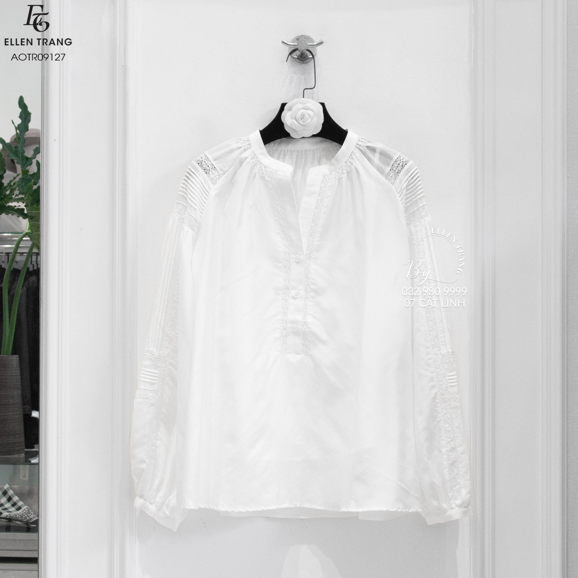 ÁO TRẮNG KÈM LÓT VIỀN REN