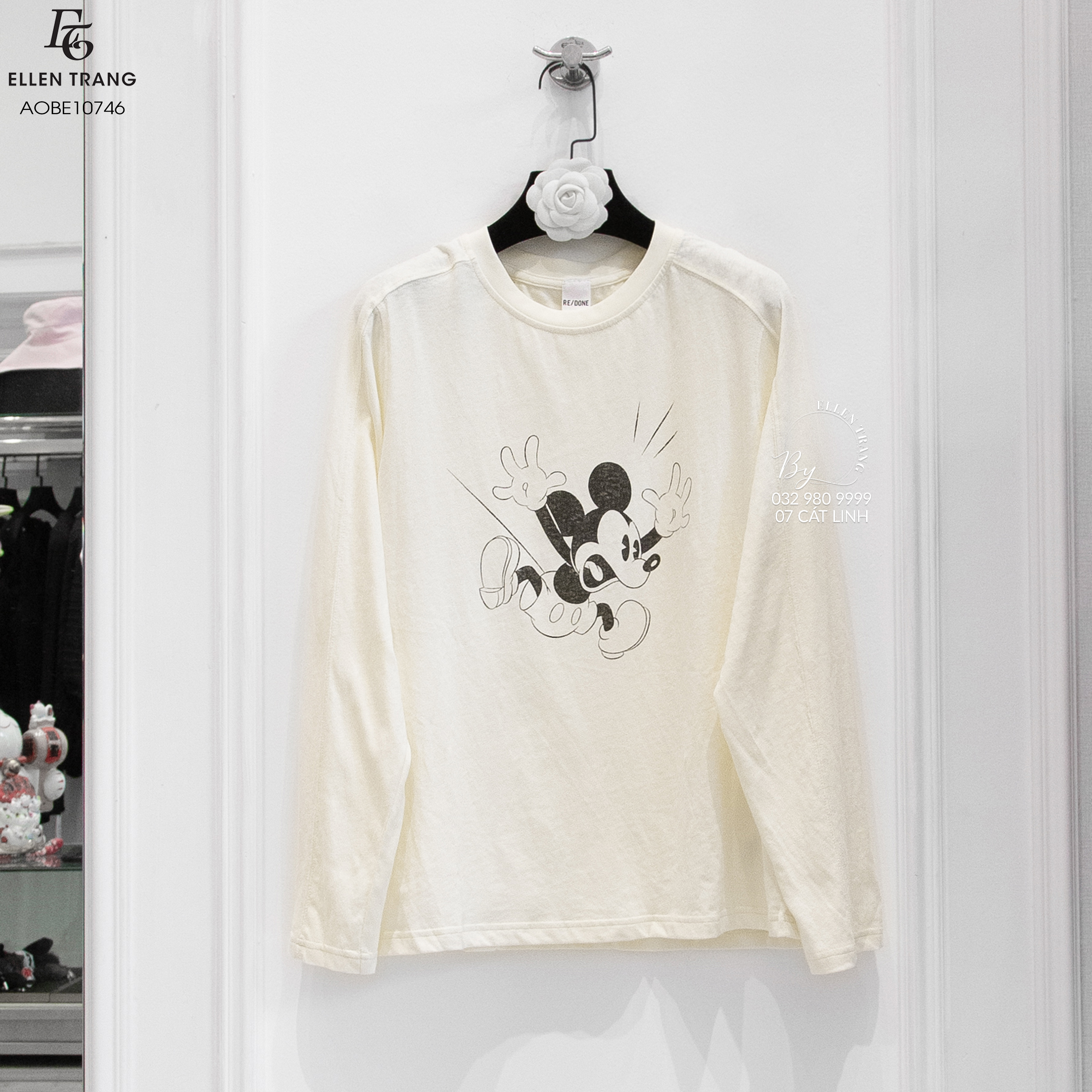 ÁO BE DÀI TAY HÌNH CHUỘT MICKEY