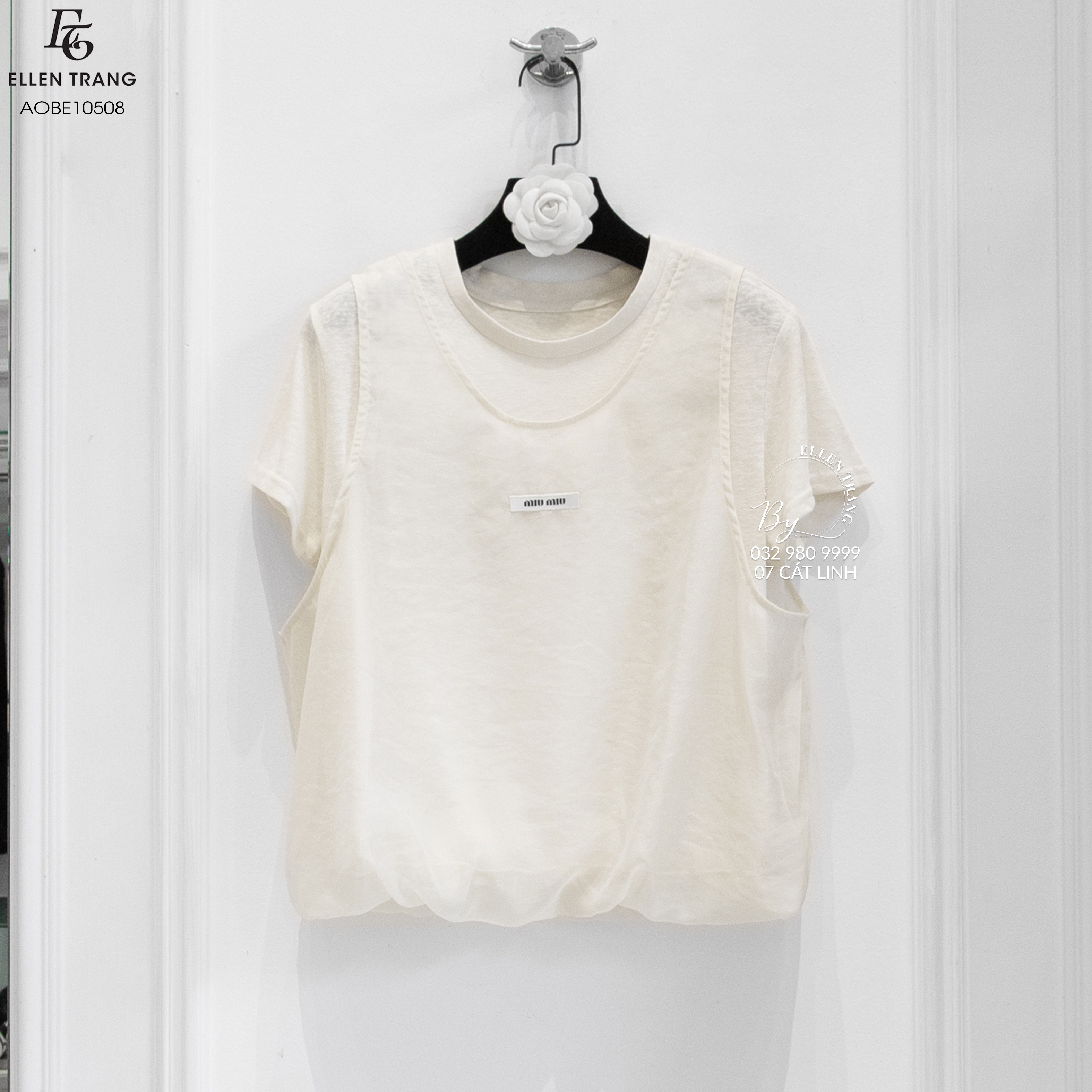 ÁO BE MIUMIU 2 LỚP BO CHUN