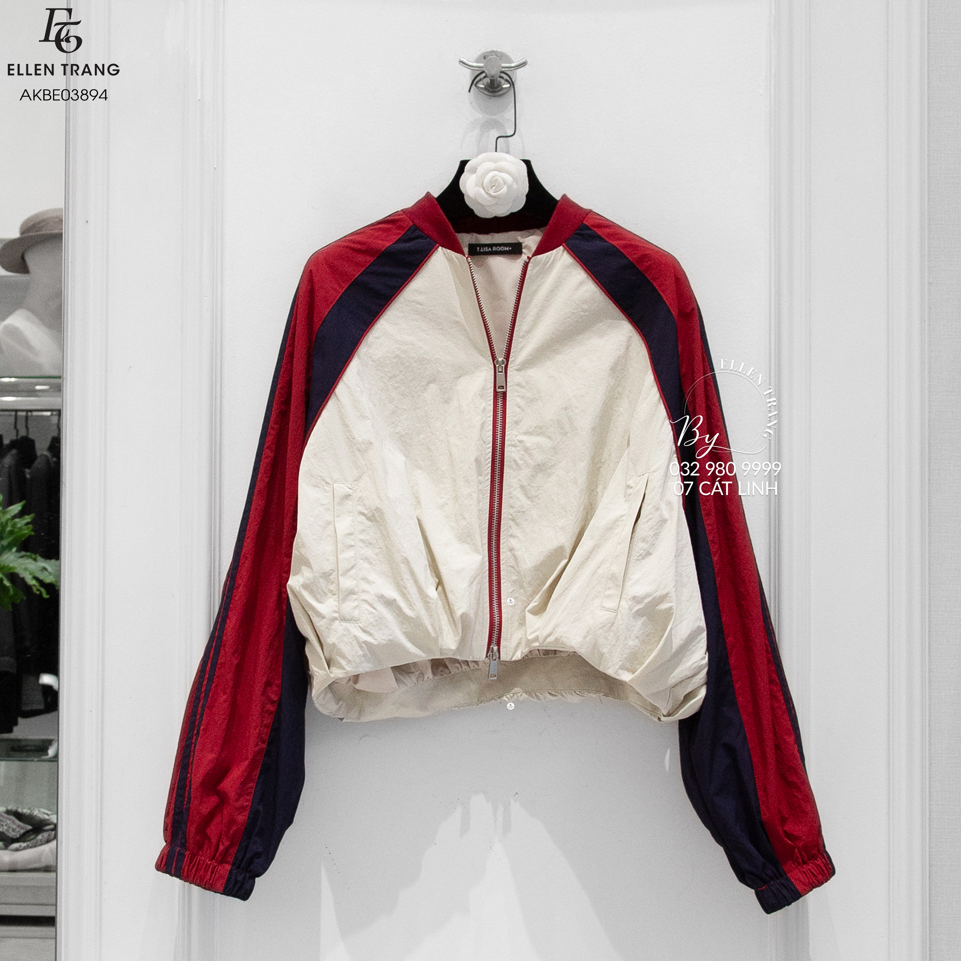 ÁO KHOÁC BE PHỐI ĐỎ 2 KHOÁ