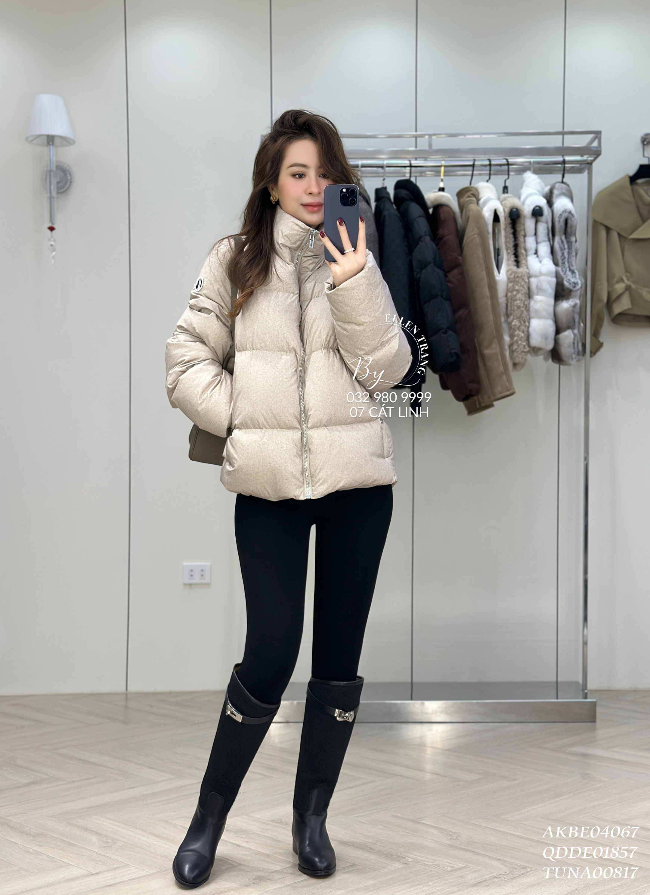 ÁO KHOÁC BE TAY XÁM MONCLER