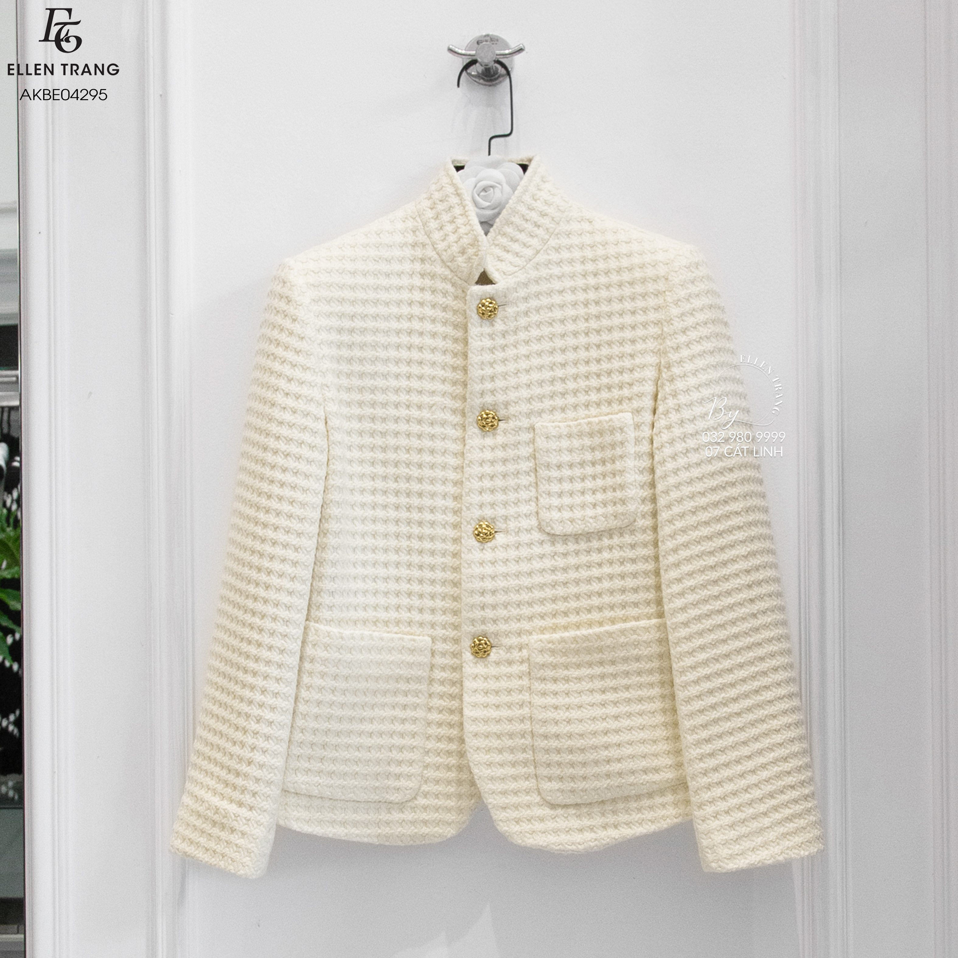 ÁO KHOÁC BLAZER BE VÂN Ô CÚC VÀNG