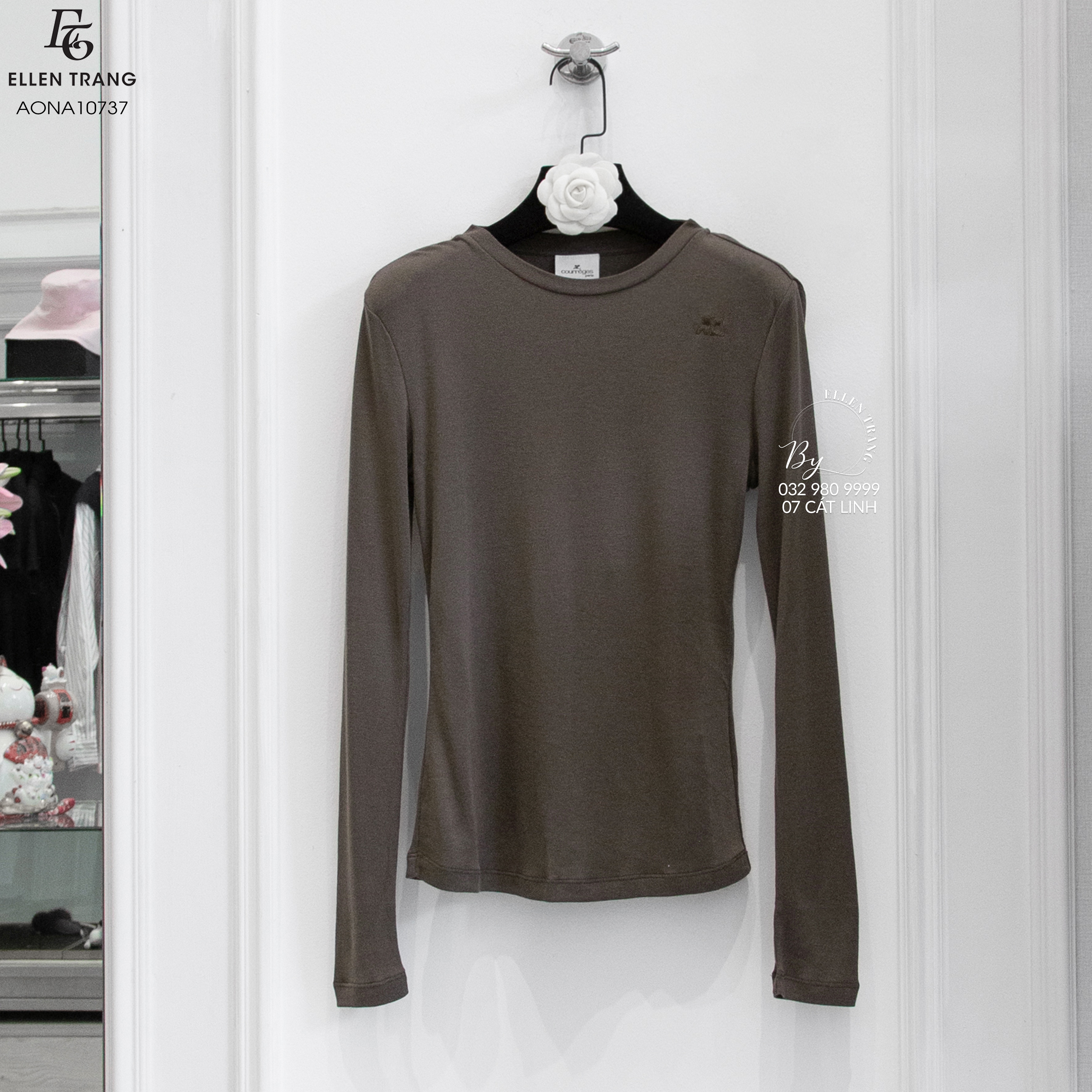 ÁO NÂU XÁM DÀI TAY GÂN GIỮA SAU