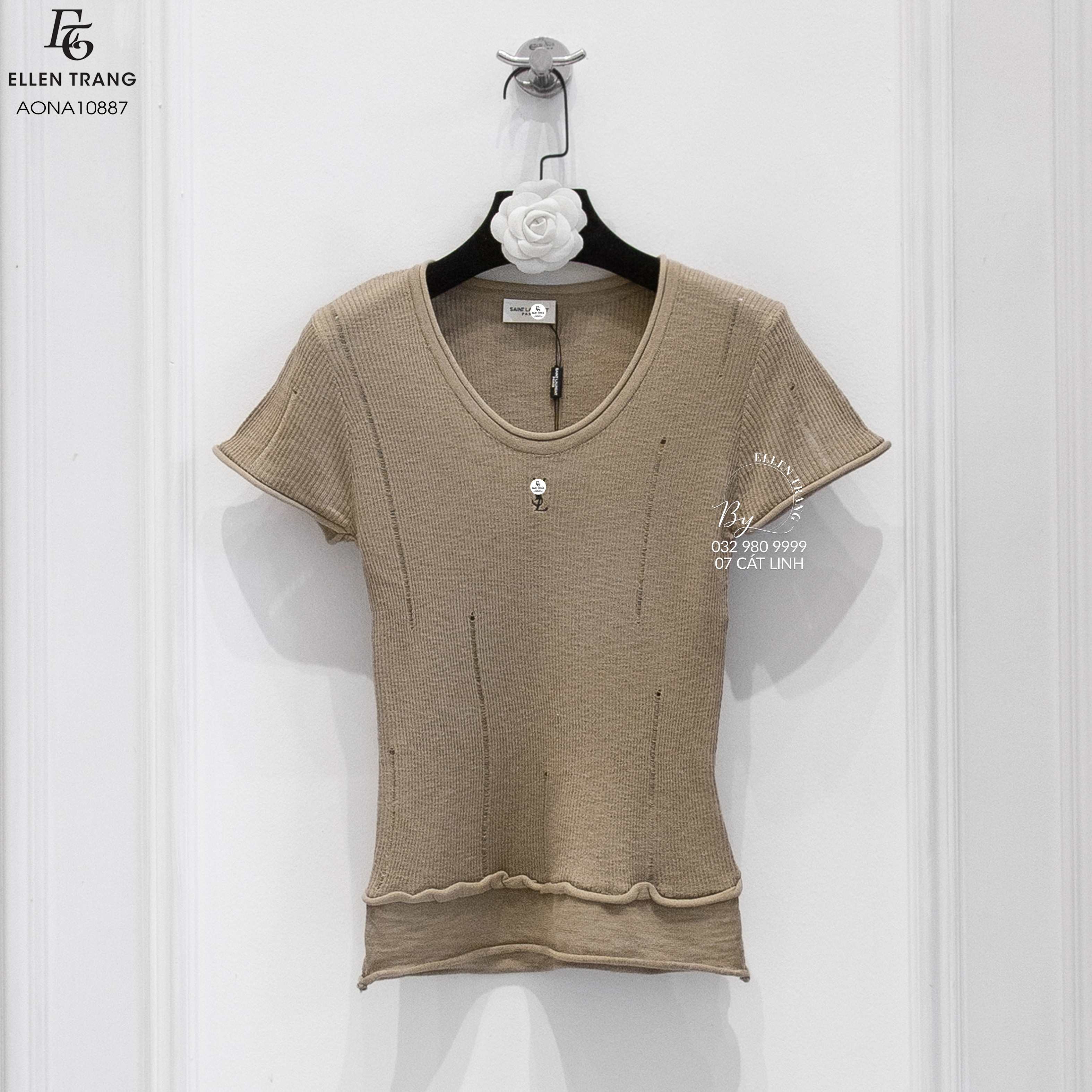 ÁO NÂU XƯỚC LOGO S&L ĐEN