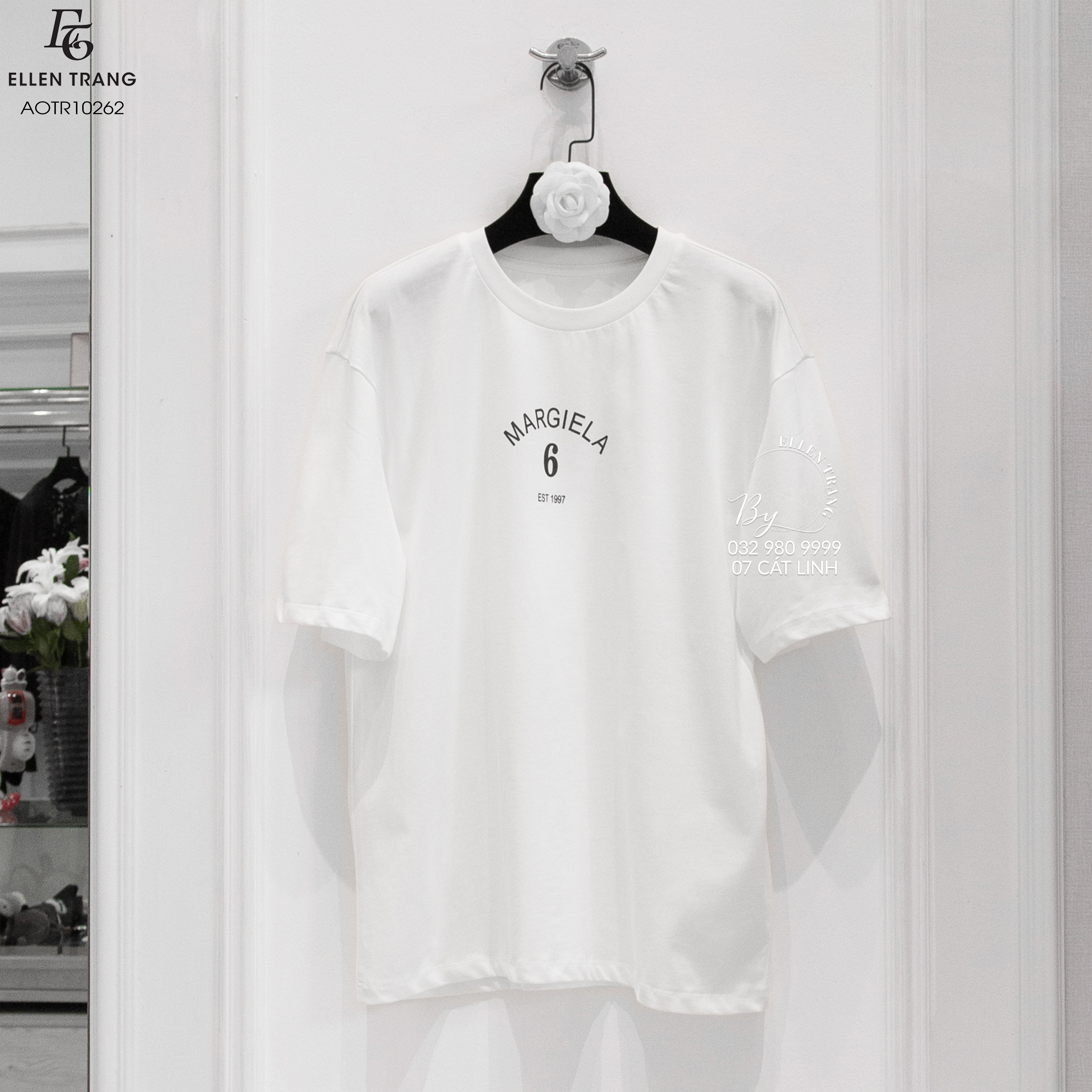 ÁO PHÔNG TRẮNG CHỮ MARGIELA SỐ 6