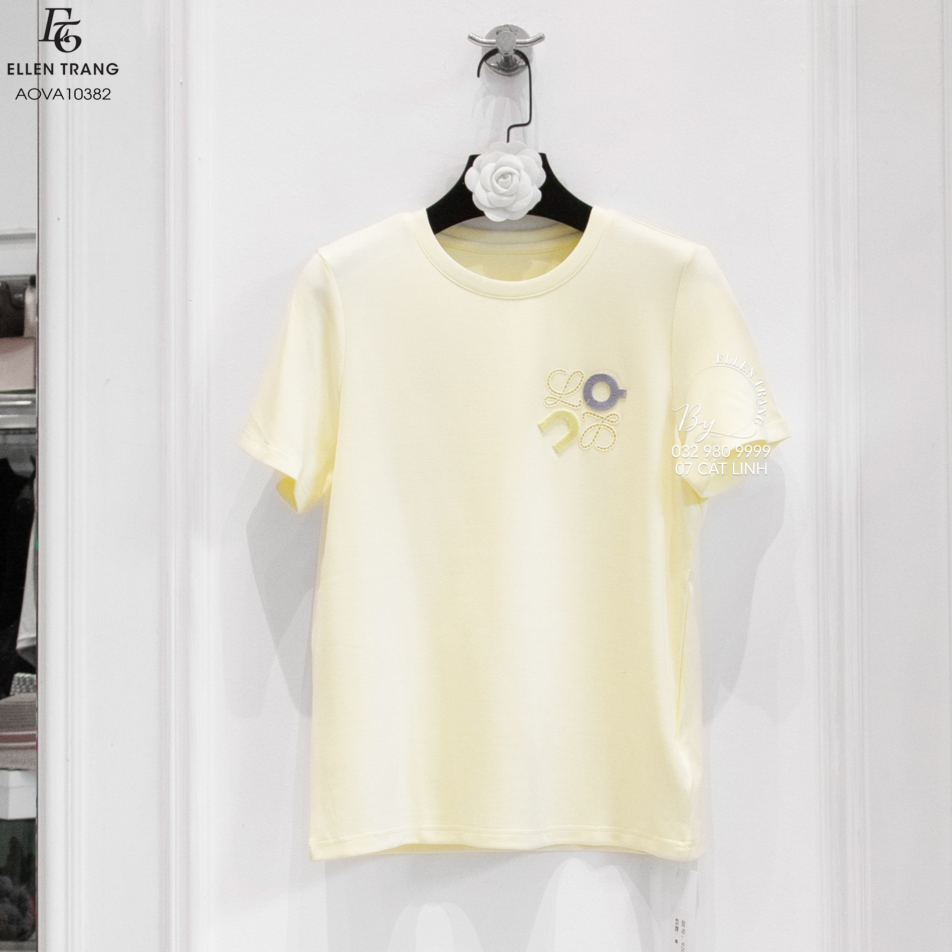 ÁO PHÔNG VÀNG LOGO CHỮ L Ở NGỰC