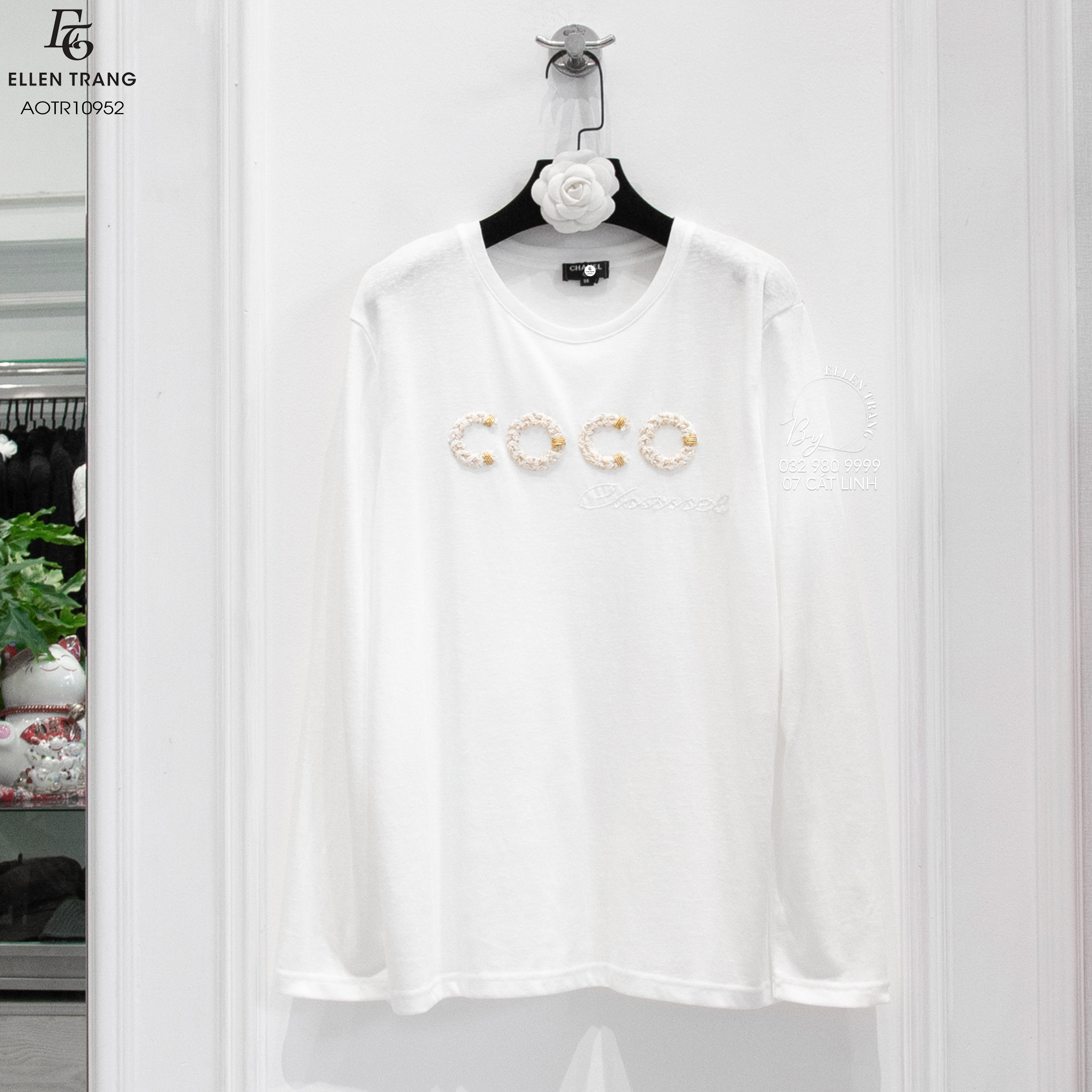 ÁO TRẮNG DÀI TAY COCO C&N