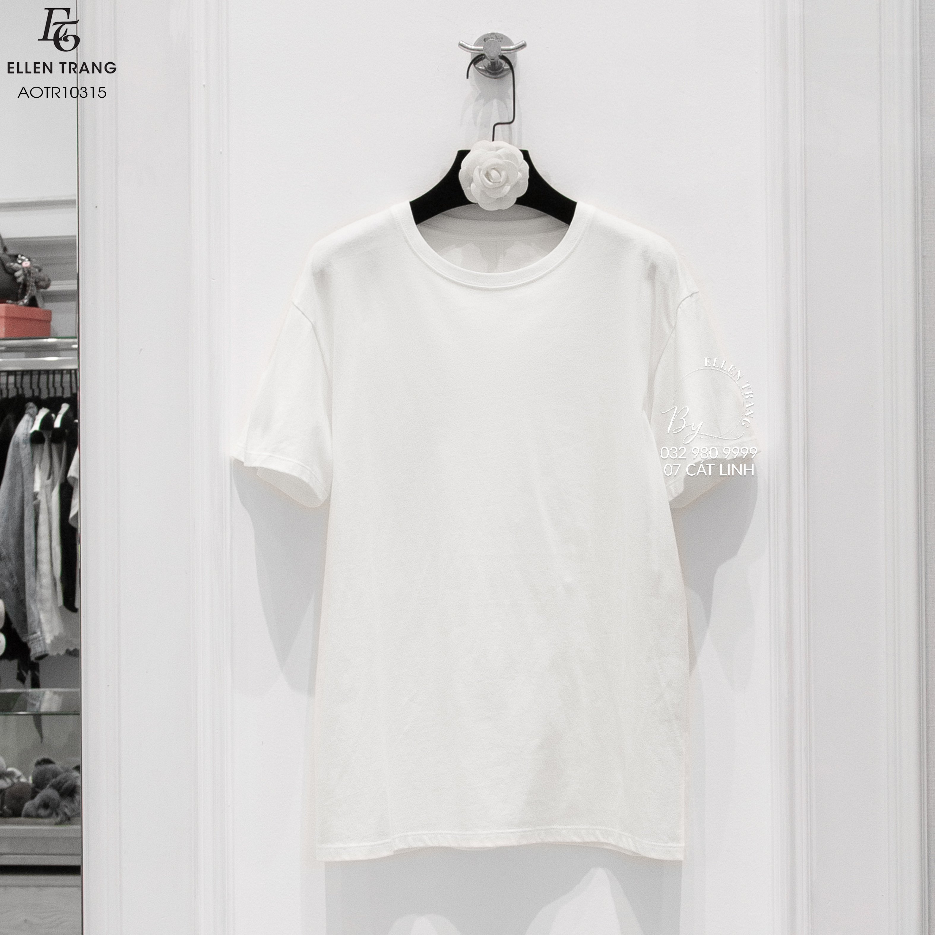 ÁO TRẮNG GÂN GIỮA SAU