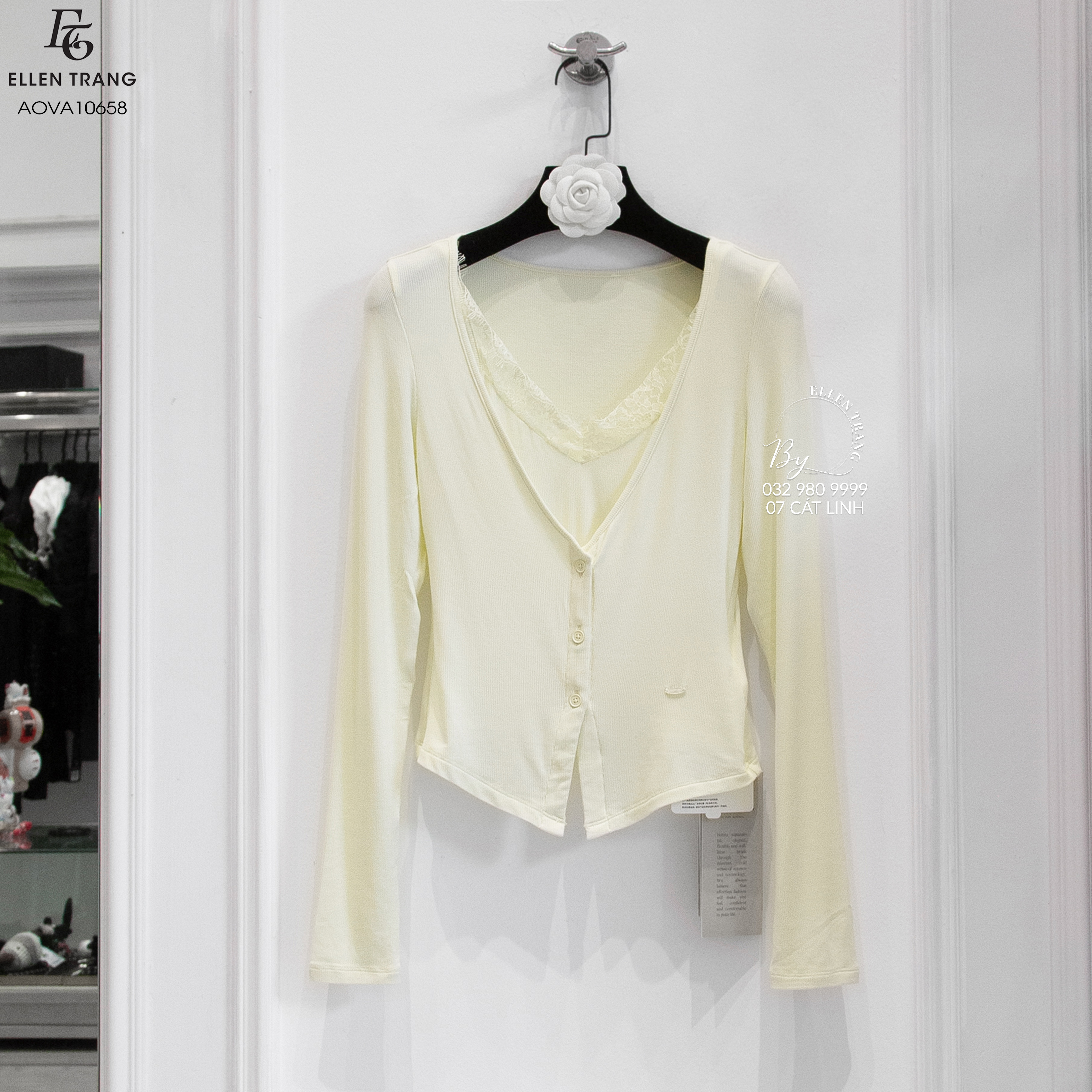 AO VÀNG NHẠT KÈM ÁO 2 DÂY LIỀN HIPPSUPER