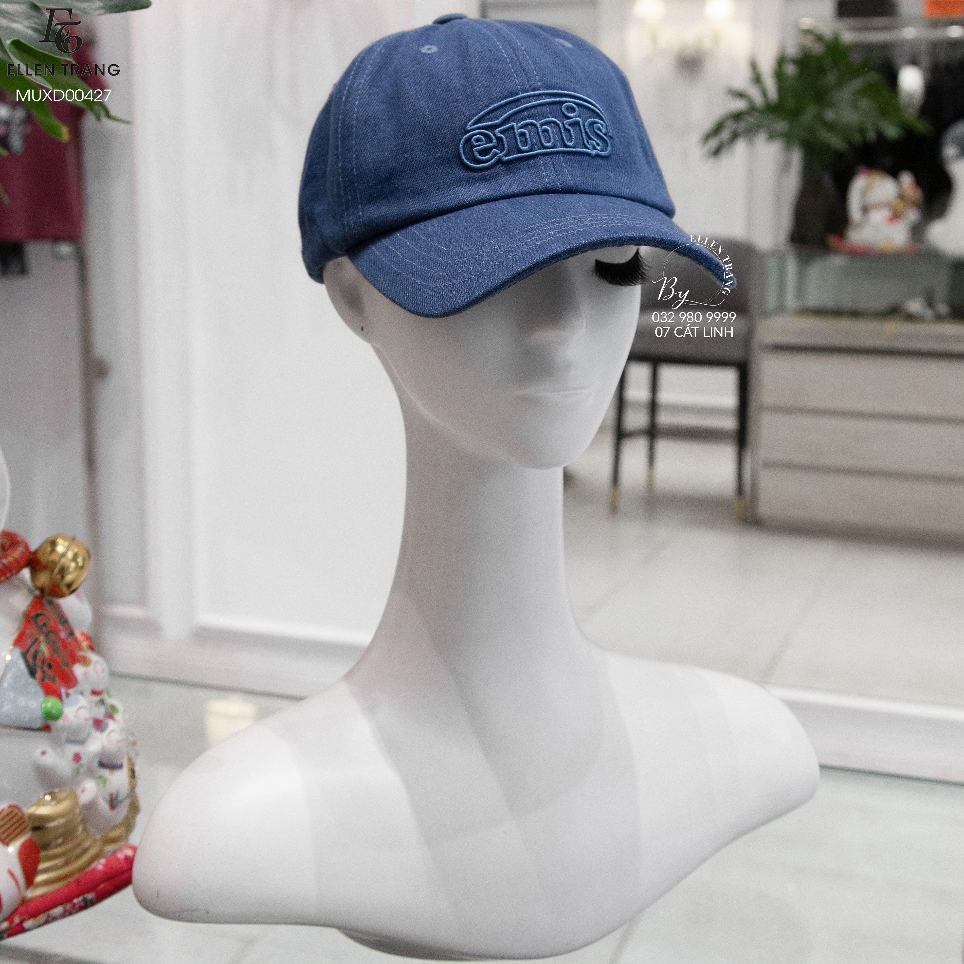 MŨ LƯỠI TRAI XANH DƯƠNG CHỮ EMIS