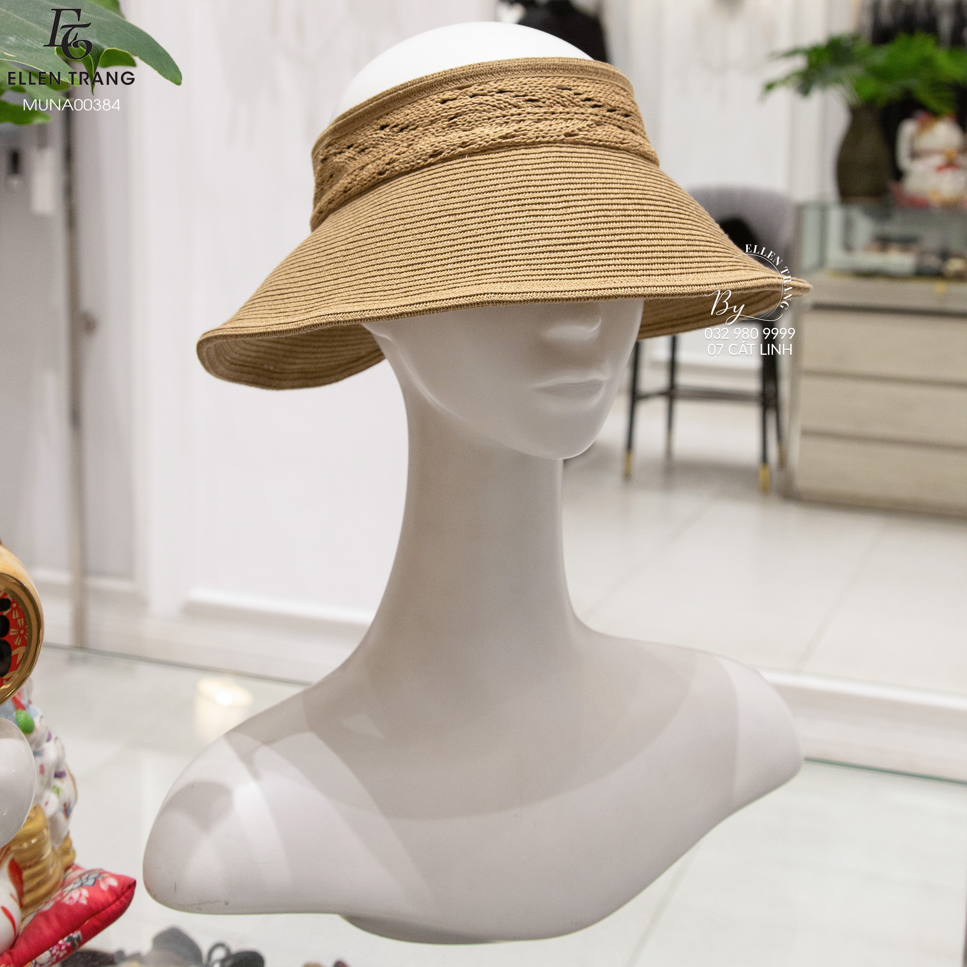 MŨ NÂU NỬA ĐẦU DÍNH SAU
