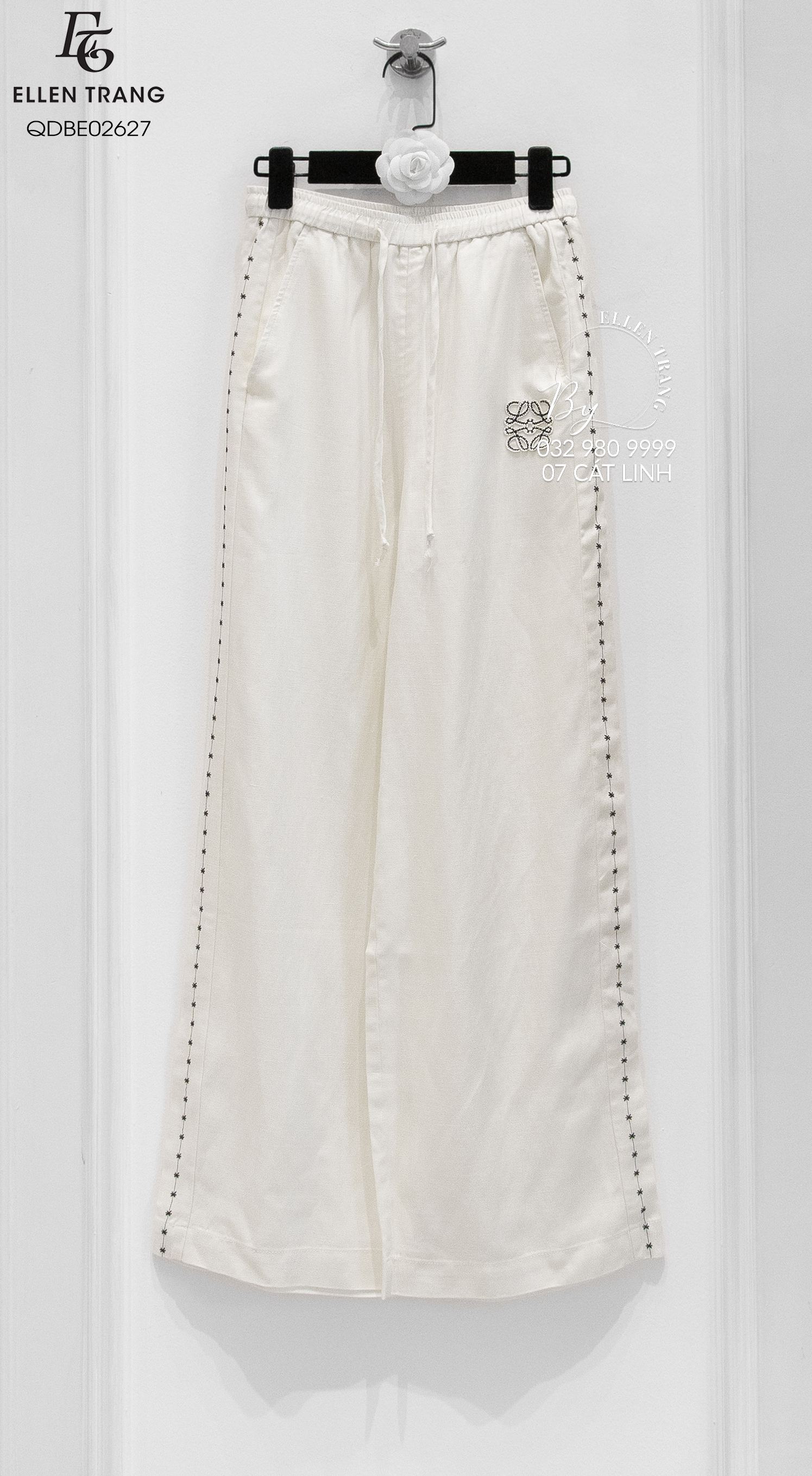 QUẦN DÀI BE VIỀN THÊU HOA LOEWE