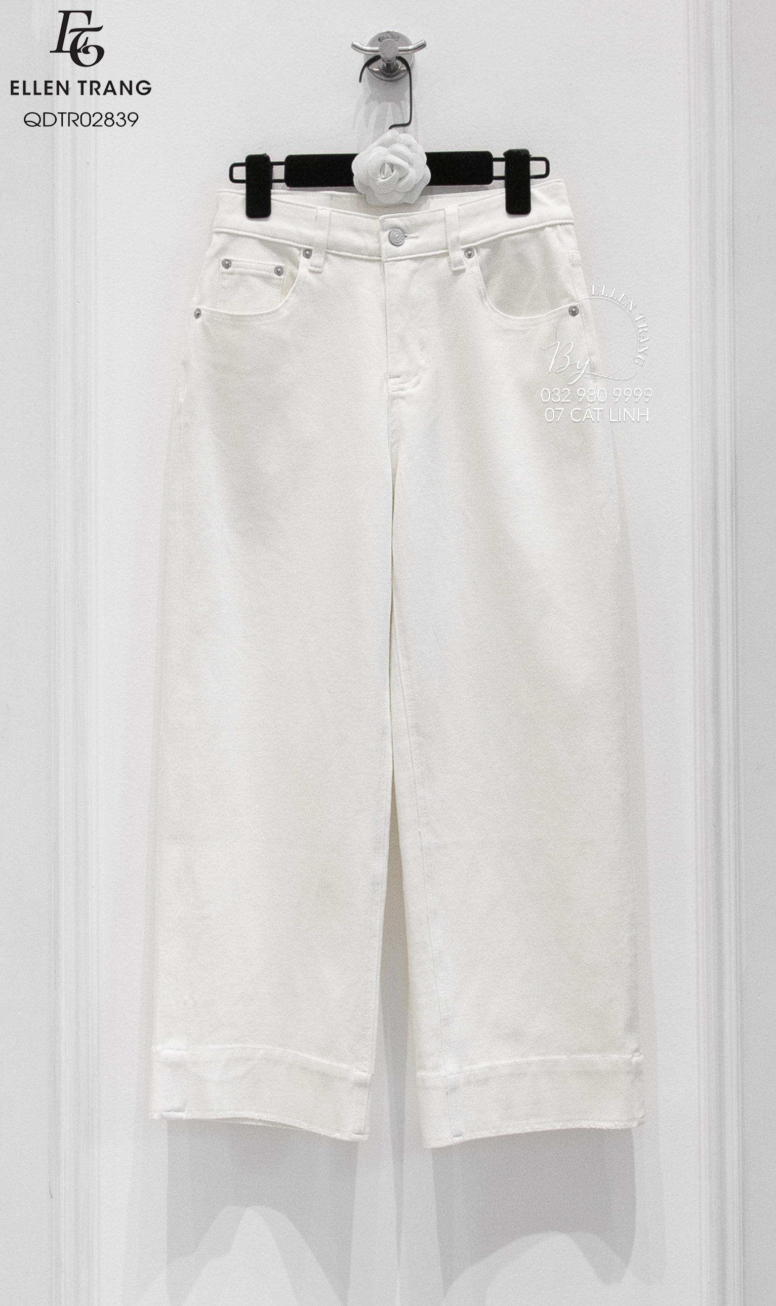 QUẦN DÀI TRẮNG CẠP SAU FASHION