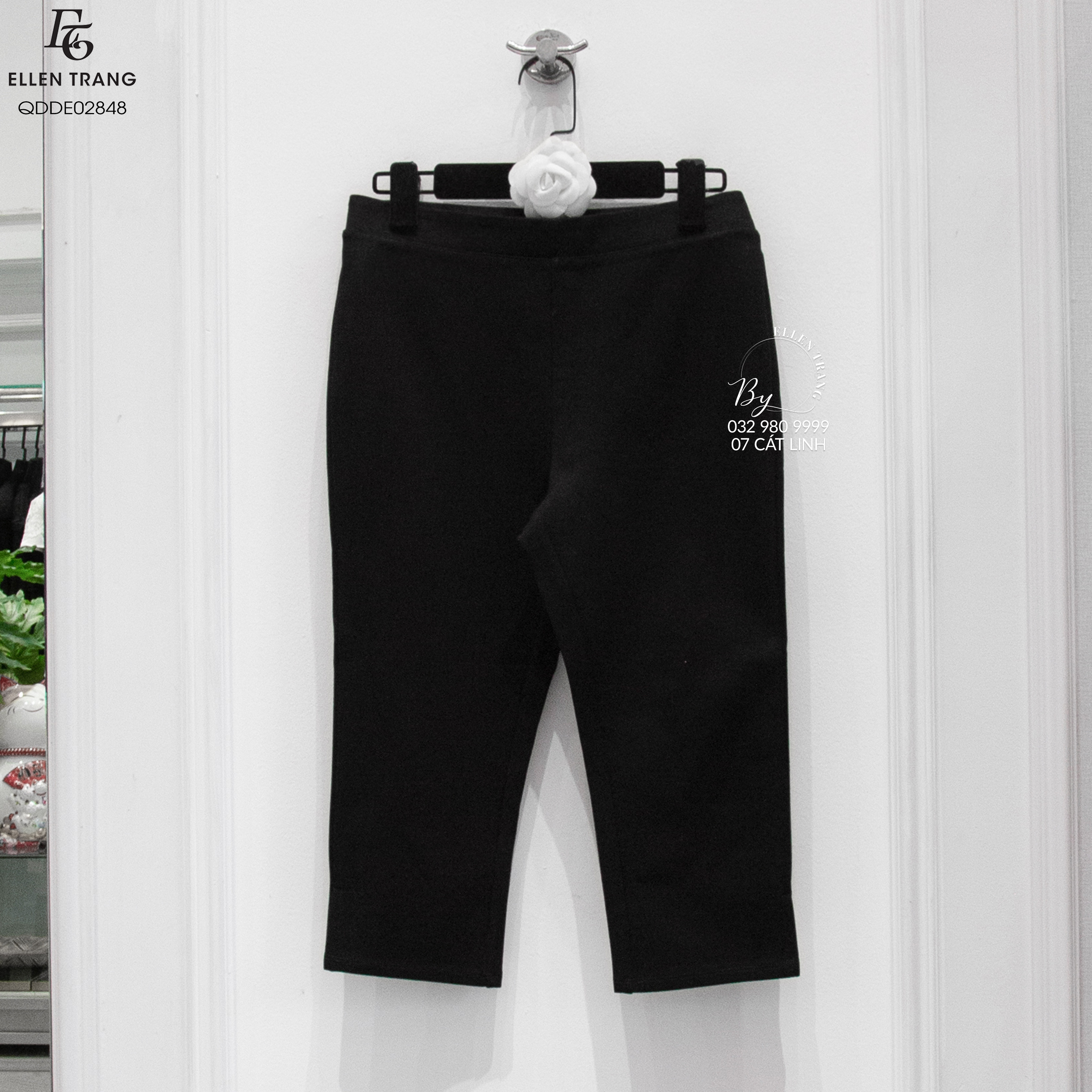 QUẦN ĐEN LỬNG LEGGING GẤU XẺ CHIC JISHE
