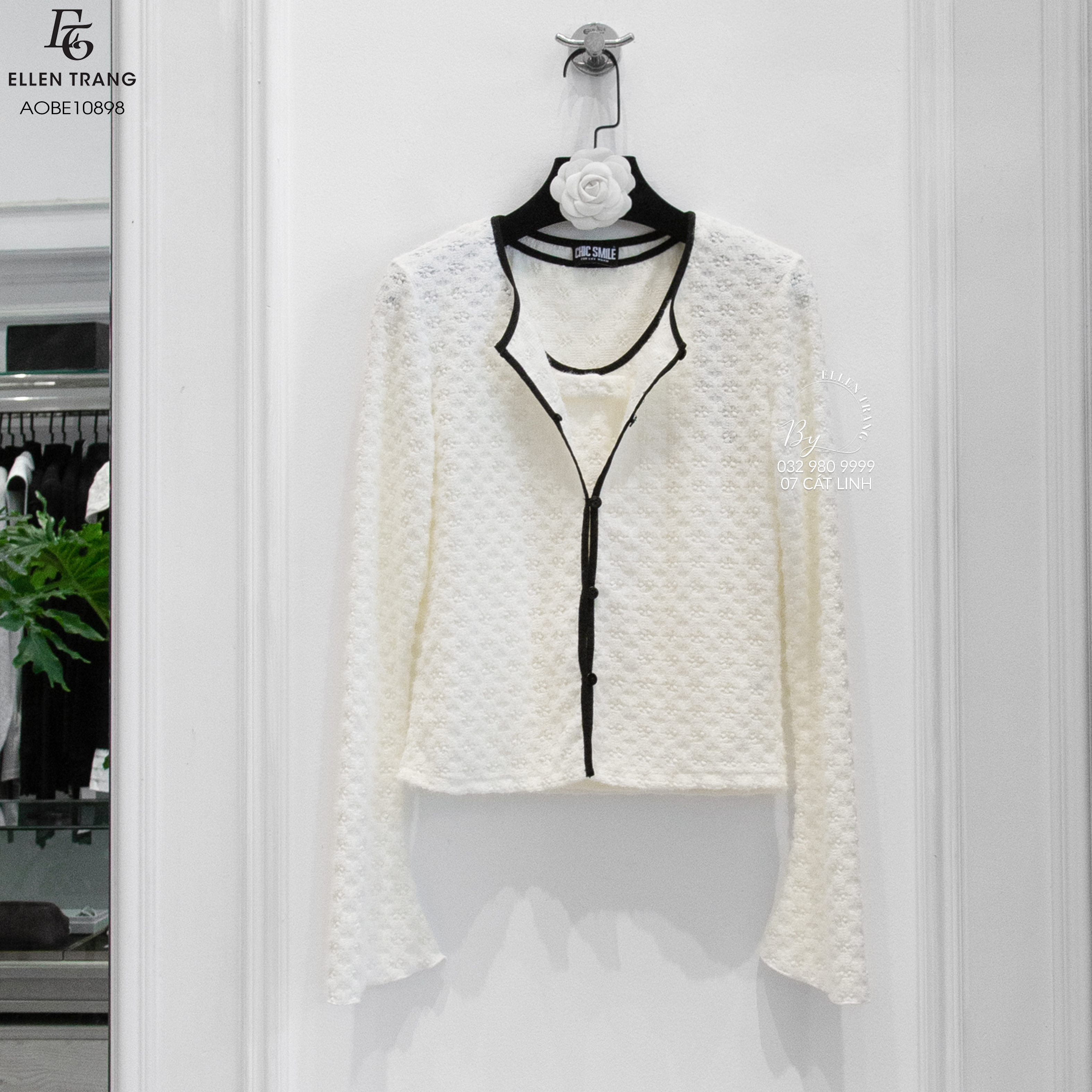SET ÁO BE VIỀN ĐEN CHIC SMILE