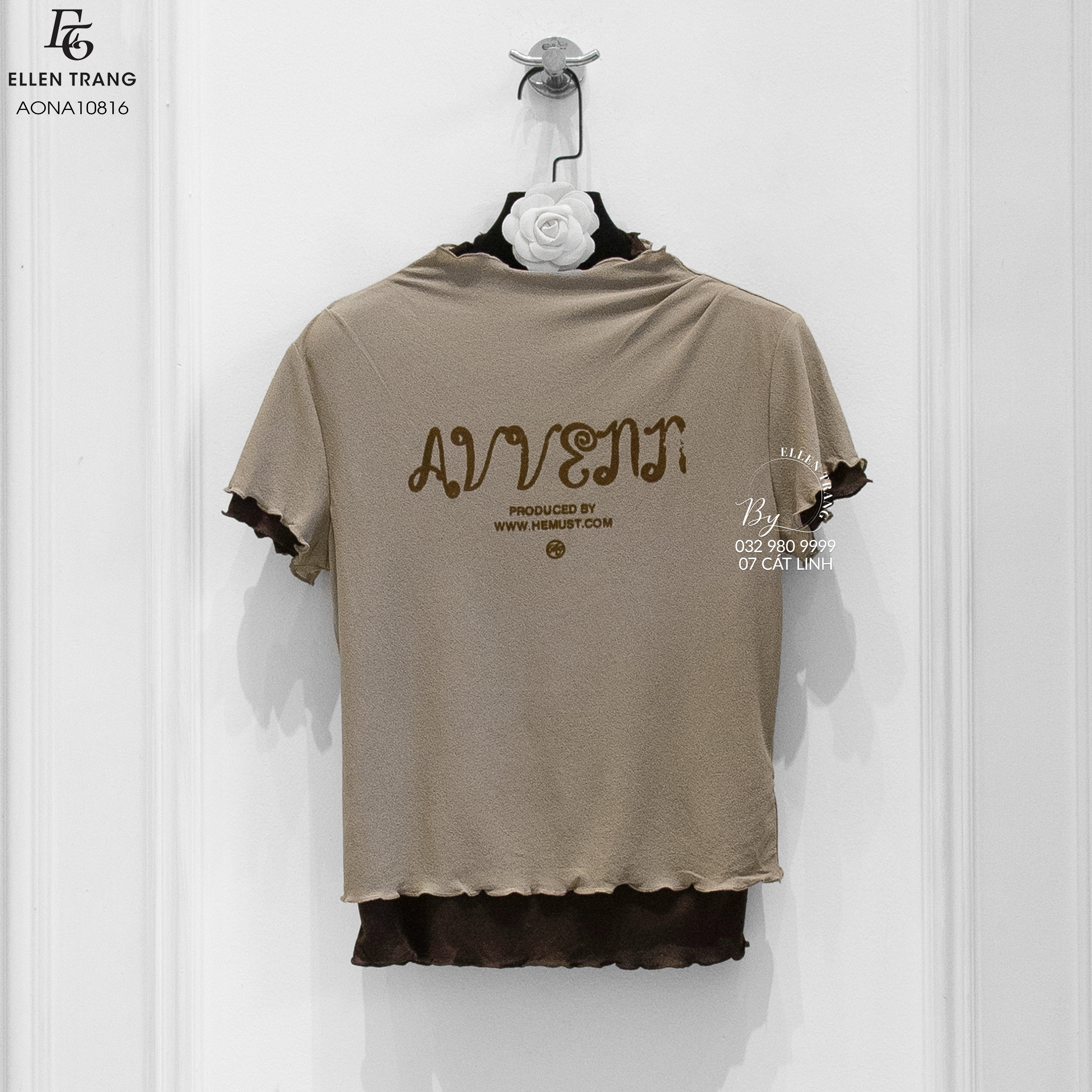 SET ÁO NÂU CHỮ Ở NGỰC LÓT RỜI