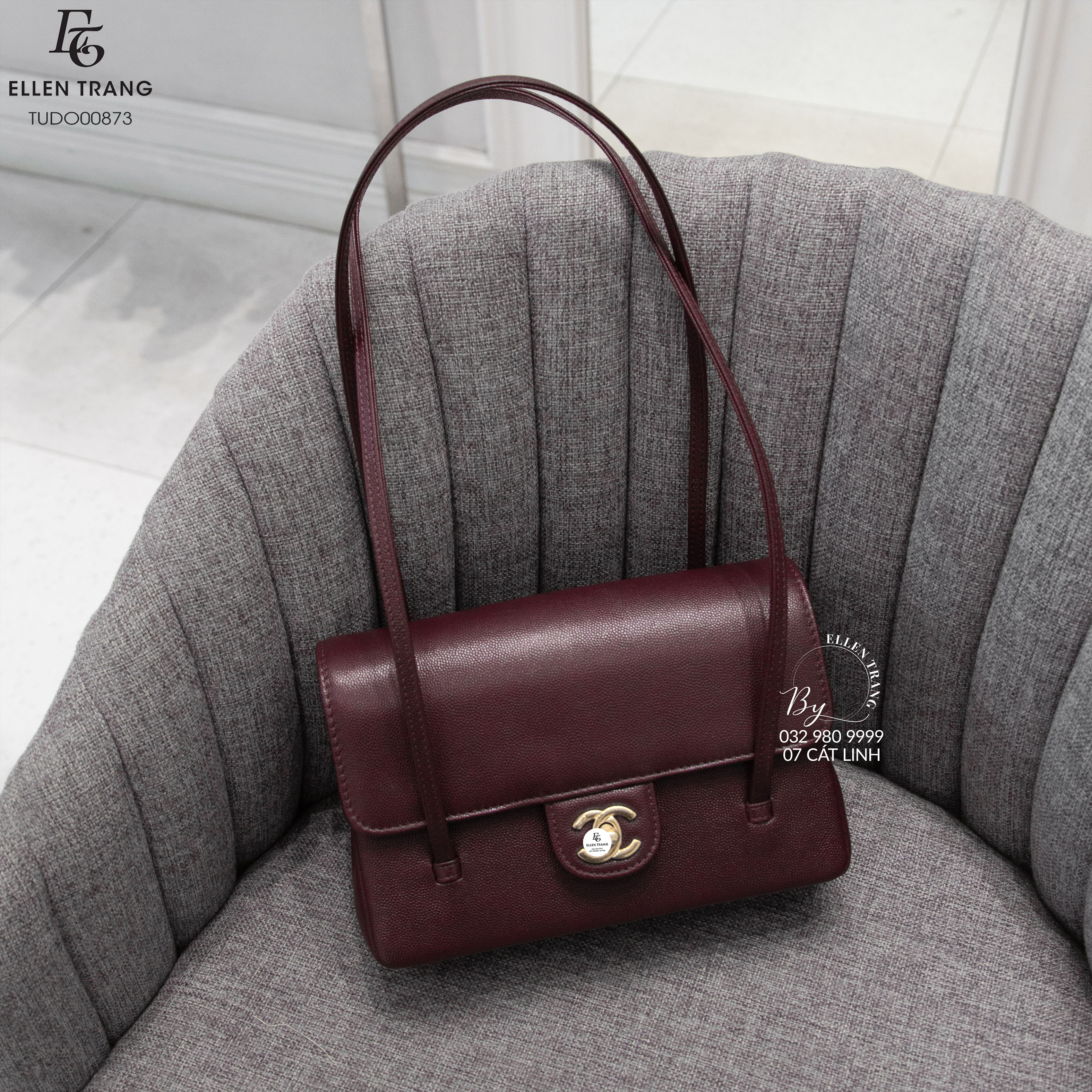 TÚI CHANEL ĐỎ LOGO VÀNG
