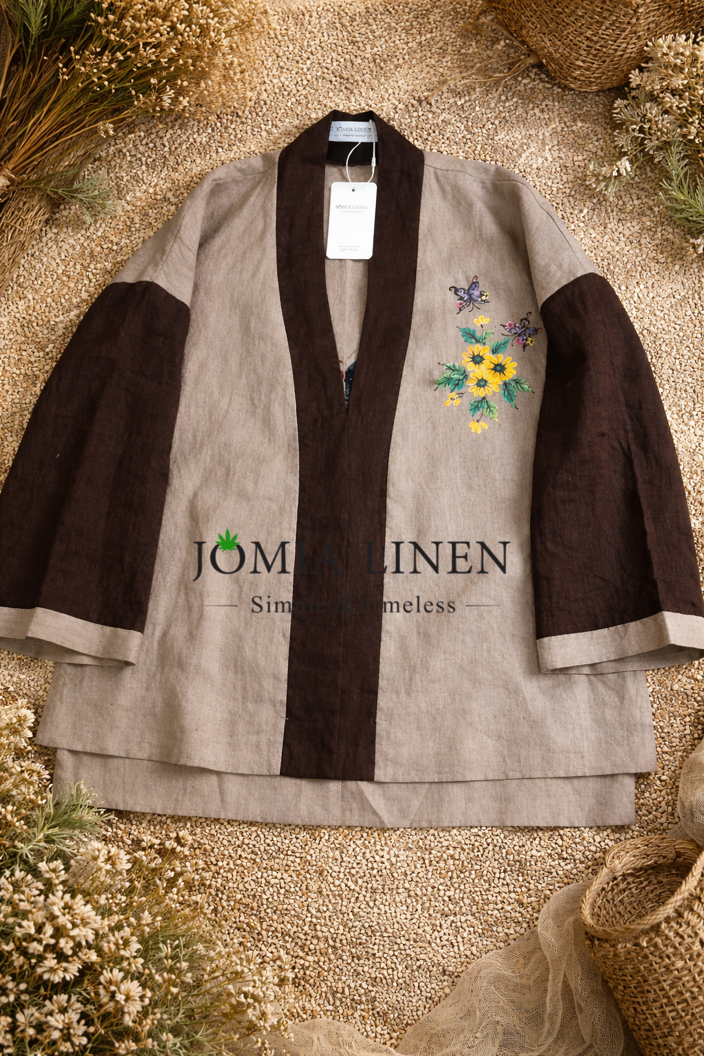 Áo Khoác Kimono Cách Tân Linen Tưng Premium Vẽ Tay Độc Bản - Jomia