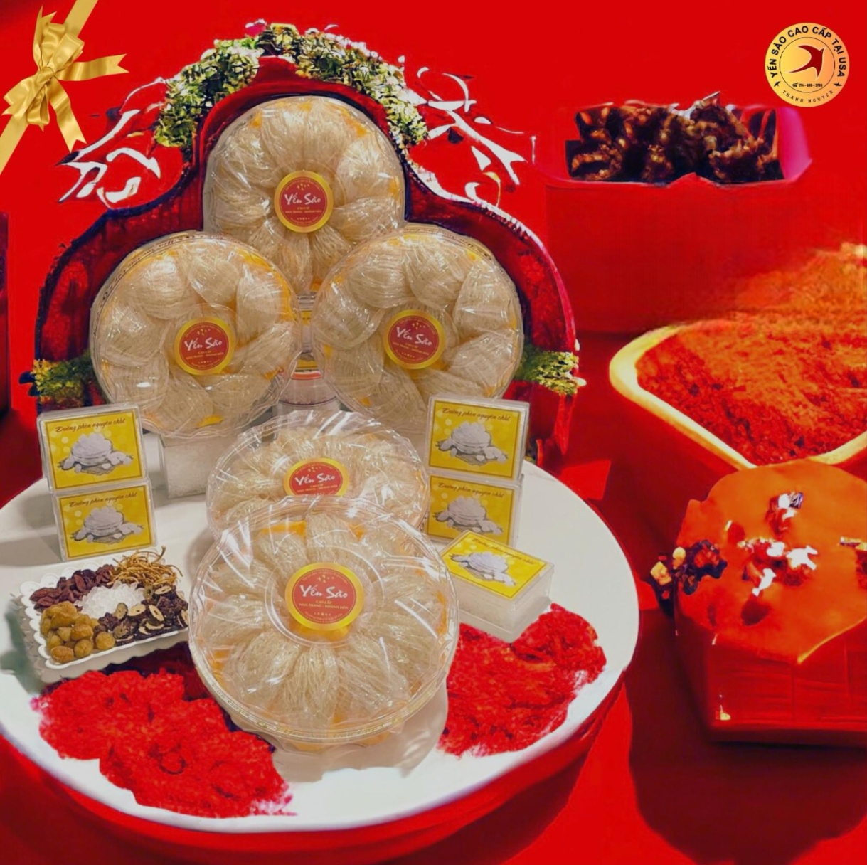 Yến Tinh chế thượng hạng mix Hồng Yến - 500 gram