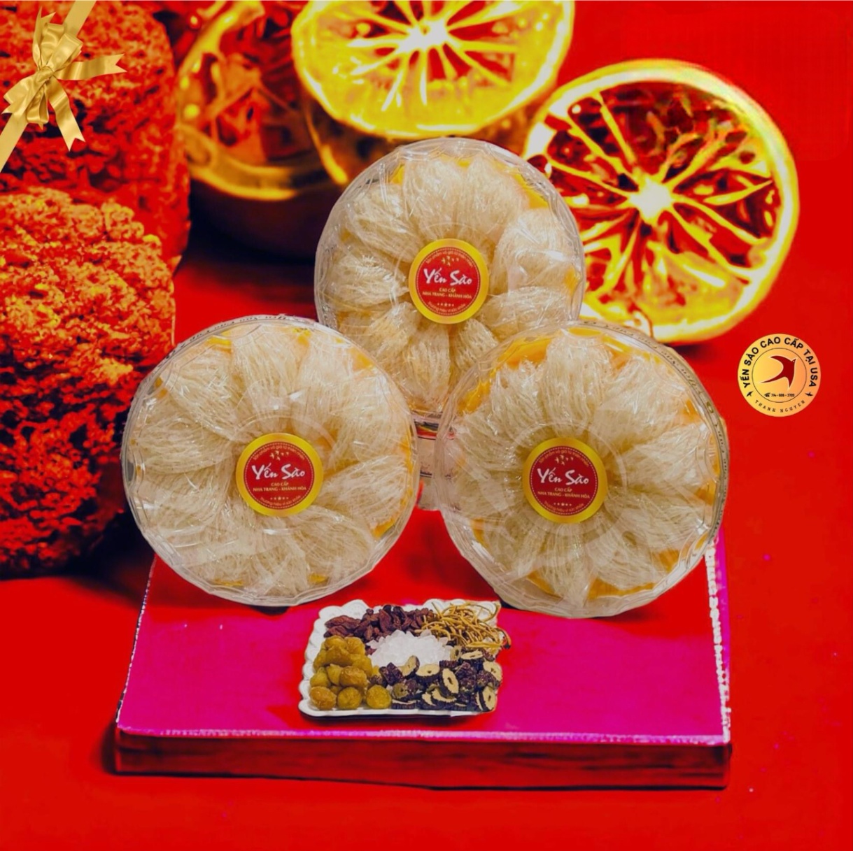 Yến Tinh chế thượng hạng mix Hồng Yến - 300 gram