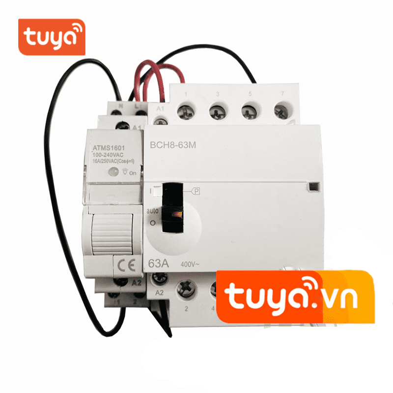 Bộ Khởi Động Từ Wifi Bật Tắt Thiết Bị 3 Pha 63A Qua App Tuya SHP-CB3B