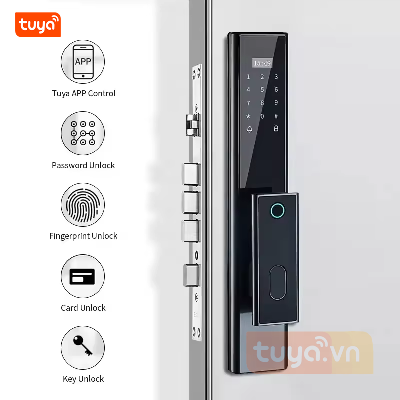 Khóa Cửa Thông Minh Wifi Tuya SHP-DL7HD