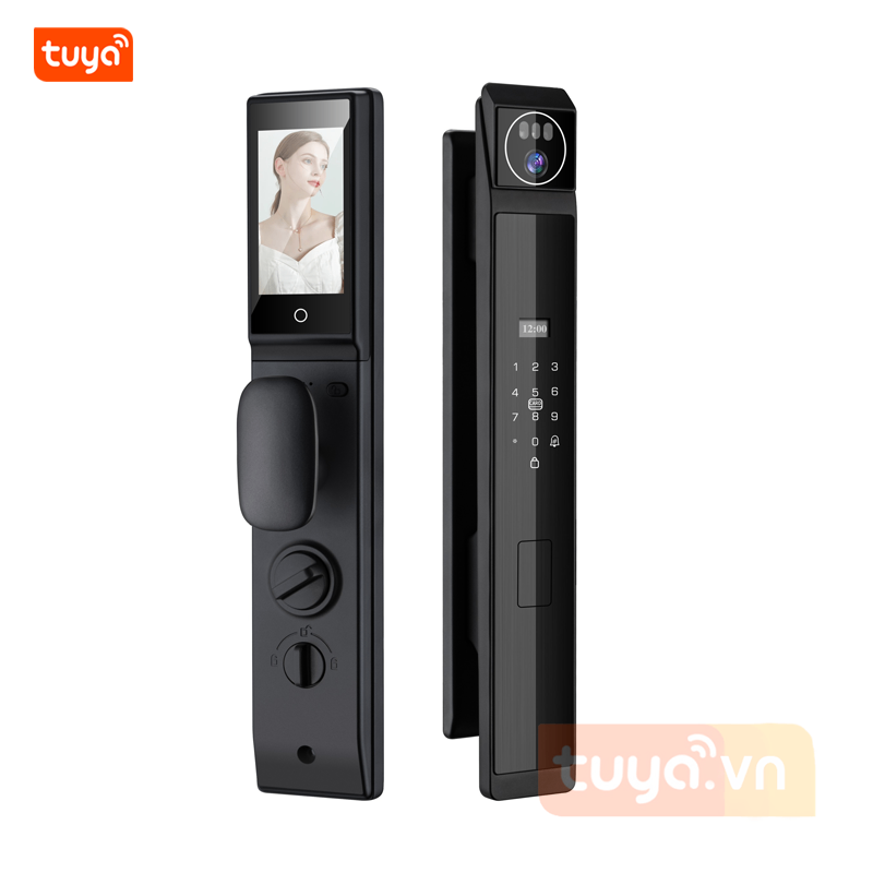 Khóa Cửa Gỗ FaceID Video Call Chuông Hình Wifi Tuya S904 Max