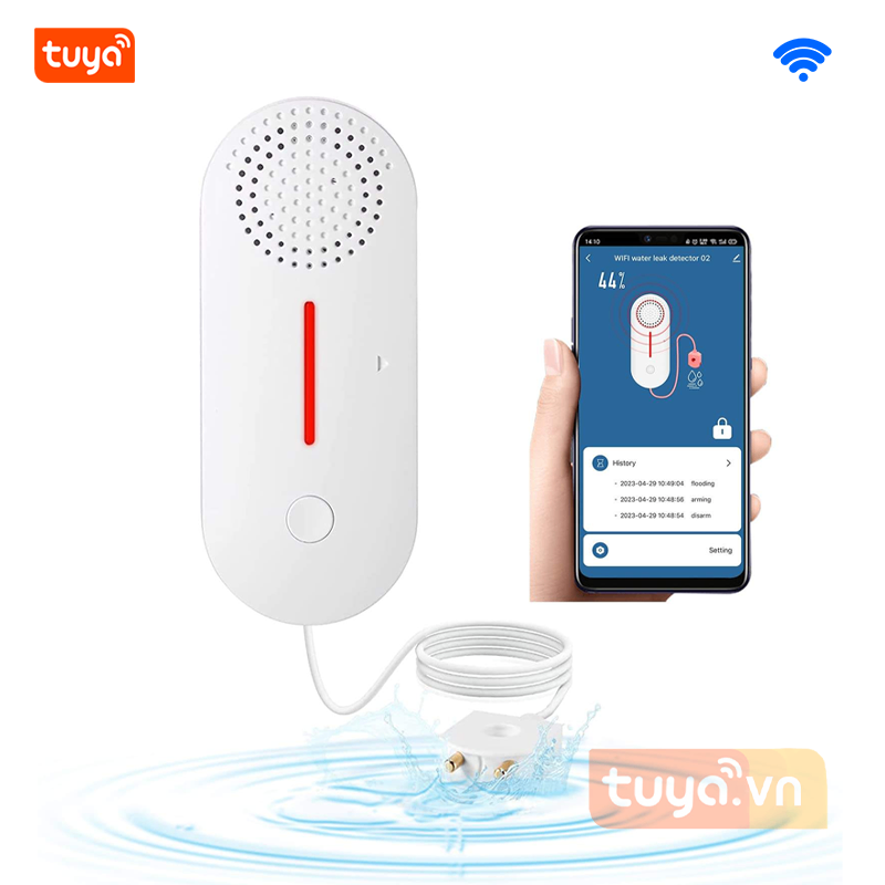 Cảm Biến Wifi Báo Động Rò Rỉ Nước Tràn Tuya TN3
