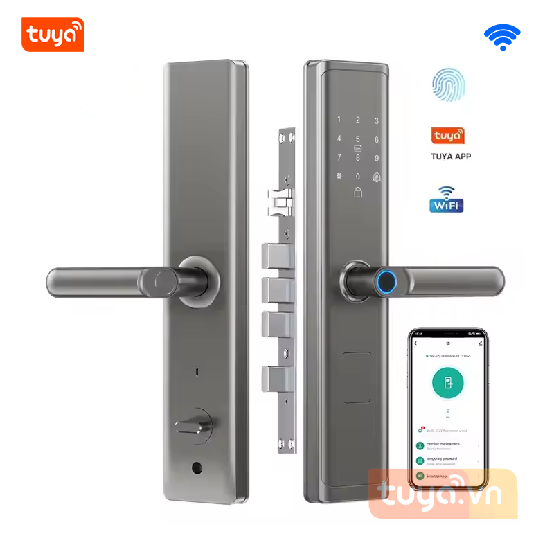 Khóa Cửa Gỗ Thông Minh Wifi Tuya DL7DF