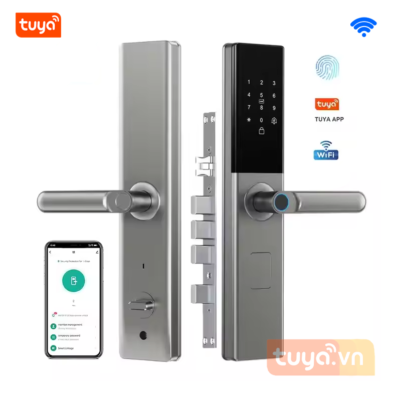 Khóa Cửa Gỗ Thông Minh Wifi Tuya DL7DFv2