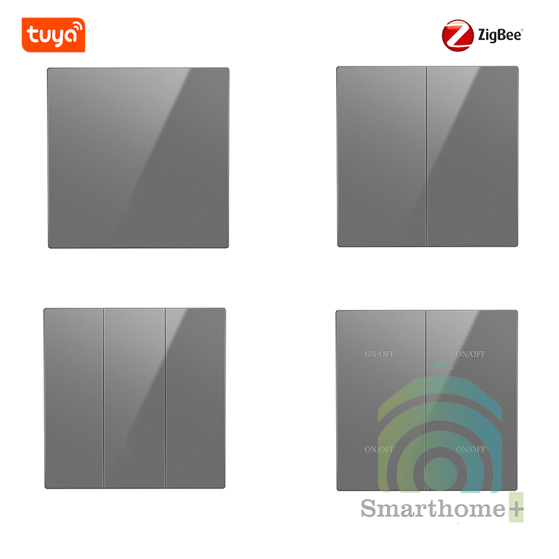 Công Tắc Cơ Zigbee Hình Vuông Tuya ZigbeeEU Gray