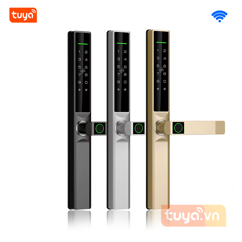 Khóa Cửa Nhôm Xingfa Chống Nước Chuẩn IP65 Wifi Tuya S610v2