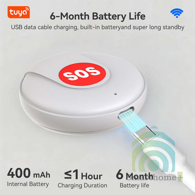 Nút Bấm Wifi Khẩn Cấp Báo Động SOS Cho Người Già Tuya EB05v2