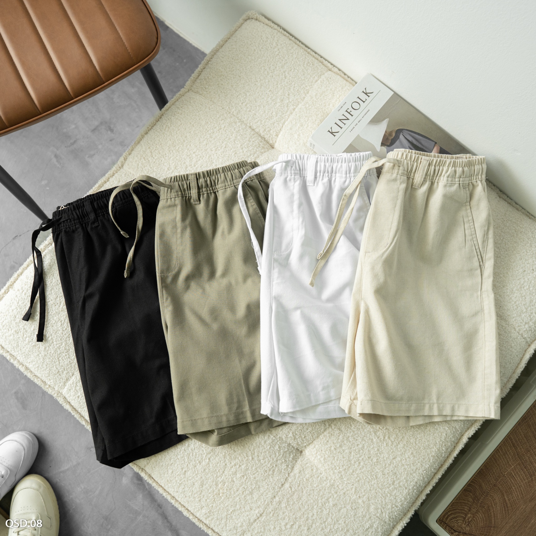 QUẦN SHORT LINEN-08-BTM