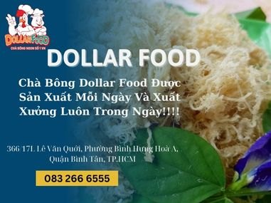 Chà Bông Dollar Food Được Sản Xuất Mỗi Ngày Và Xuất Xưởng Luôn Trong Ngày!!!!