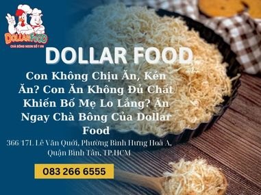 Con Không Chịu Ăn, Kén Ăn? Con Ăn Không Đủ Chất Khiến Bố Mẹ Lo Lắng? Ăn Ngay Chà Bông Của Dollar Food