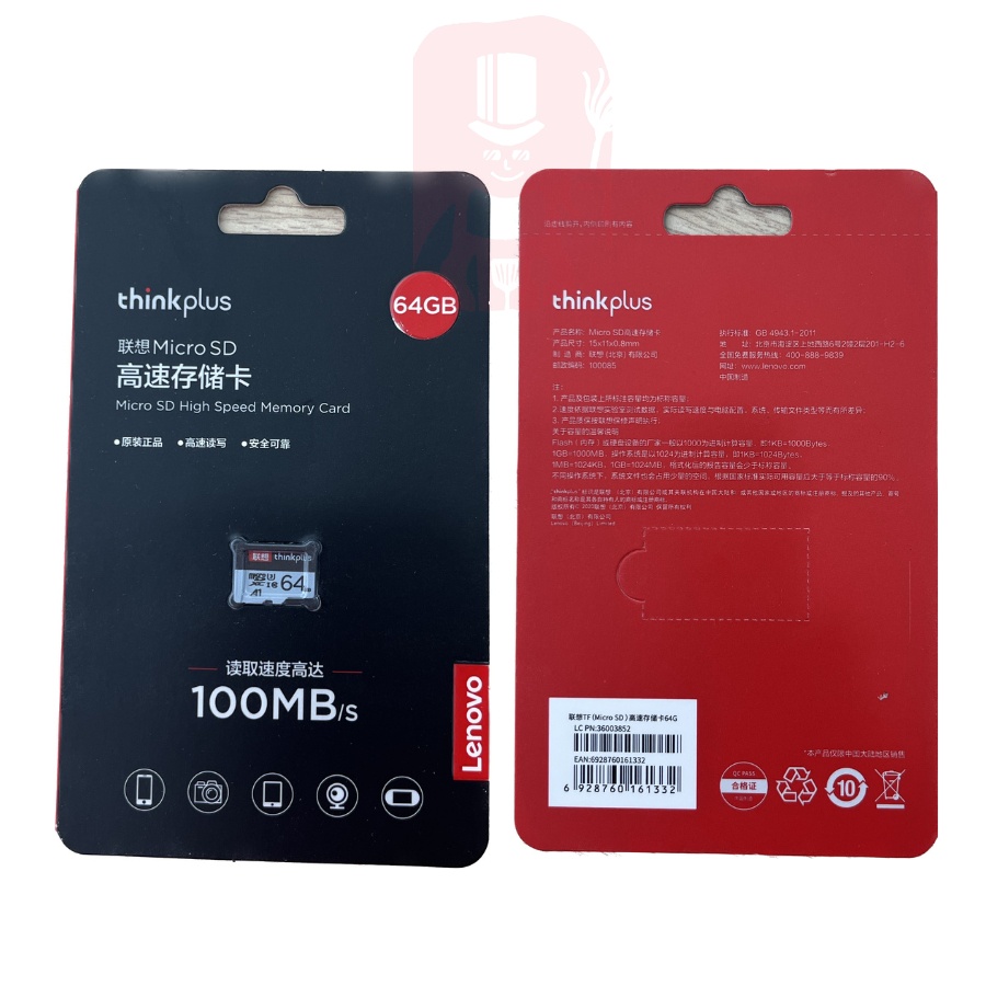 THẺ NHỚ LENOVO 64GB U3 CLASS 10 100MB/S