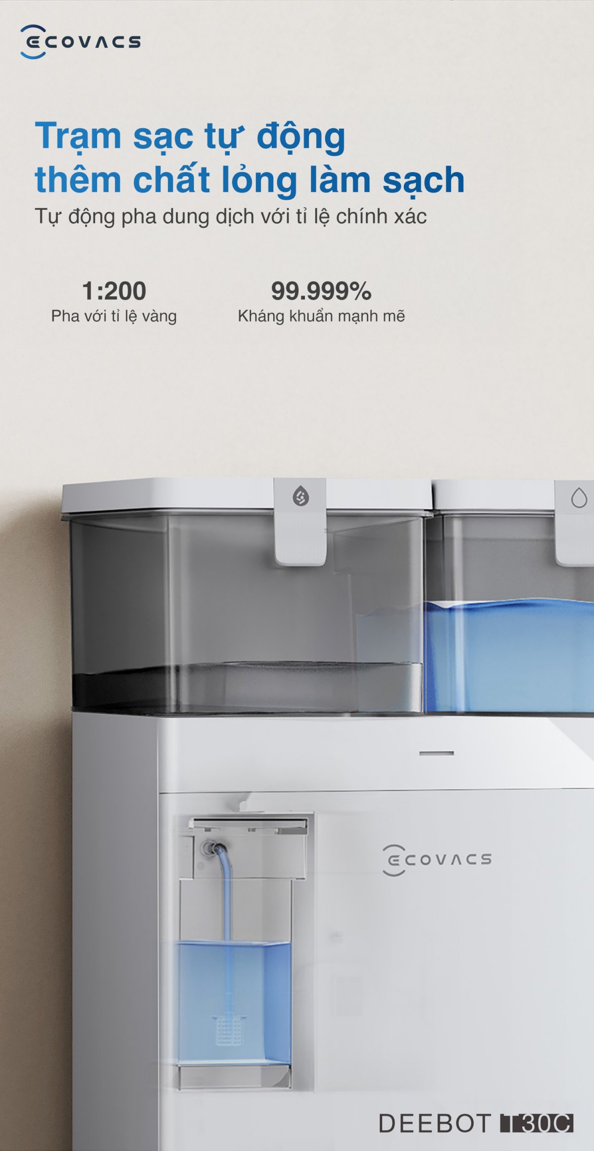 Robot hút bụi Ecovacs Deebot T30C