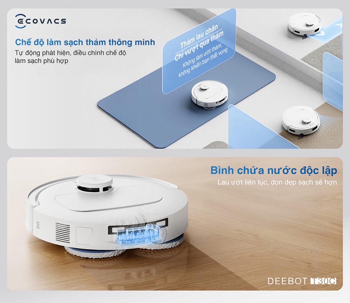 Robot hút bụi Ecovacs Deebot T30C