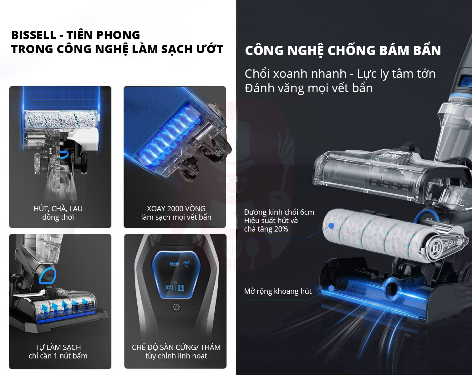 BISSELL CROSSWAVE CORDLESS MAX MÁY HÚT LAU