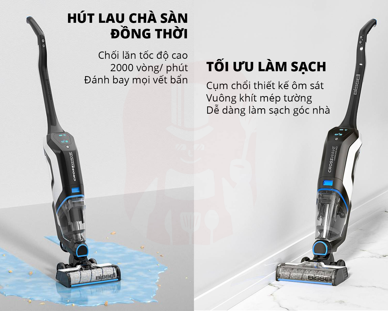 BISSELL CROSSWAVE CORDLESS MAX MÁY HÚT LAU