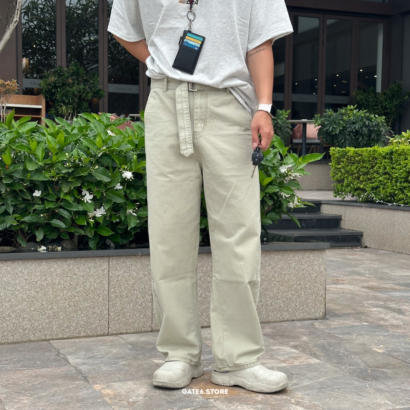 Jean LK wide thắt lưng 1009