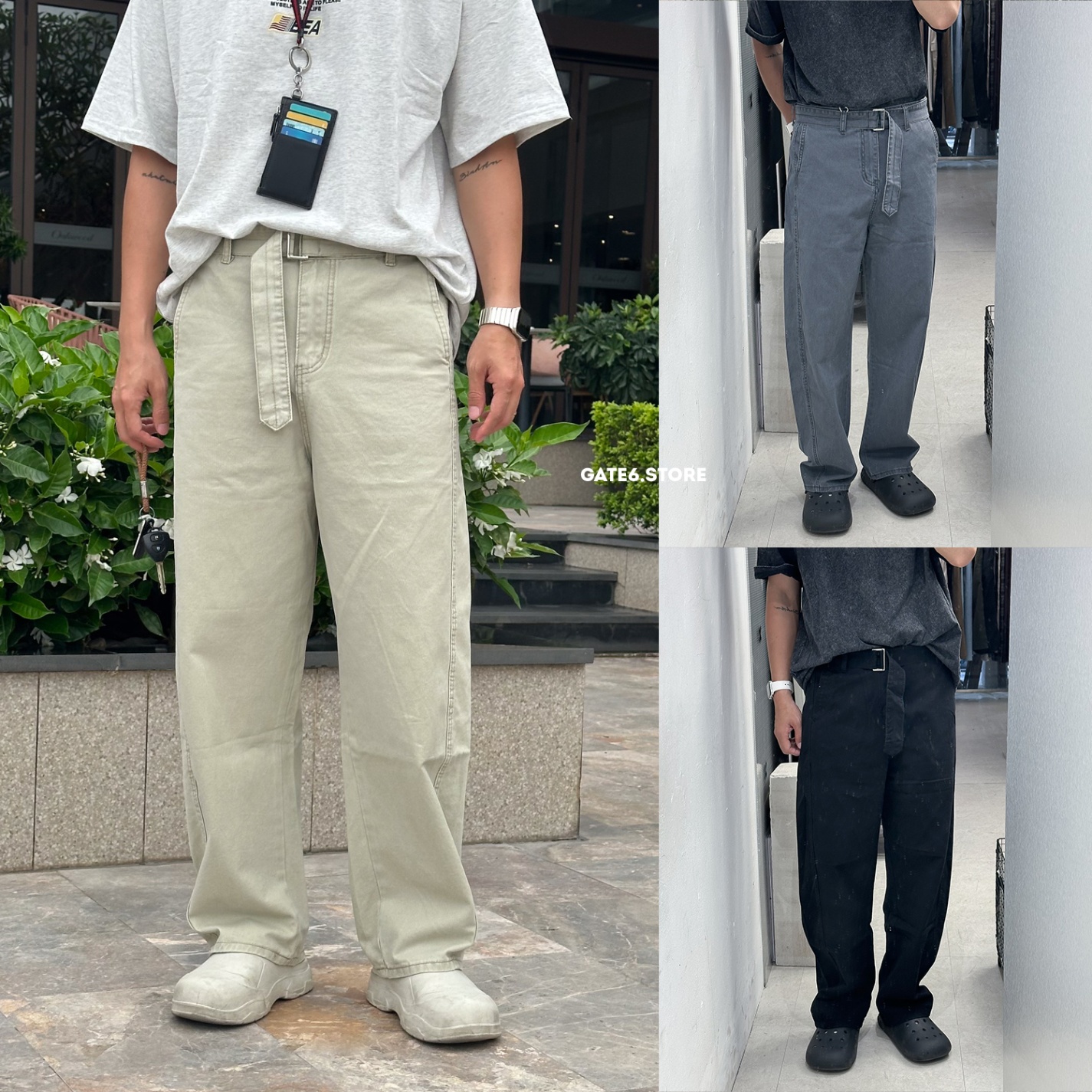 Jean LK wide thắt lưng 1009