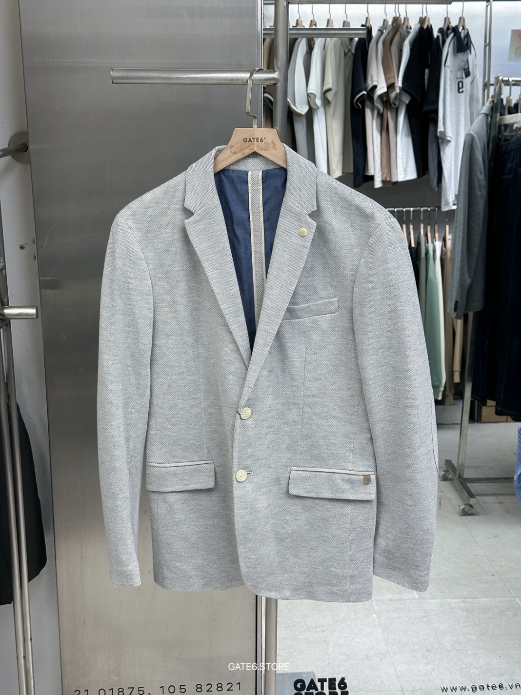Khoác Z blazer vân hạt 15
